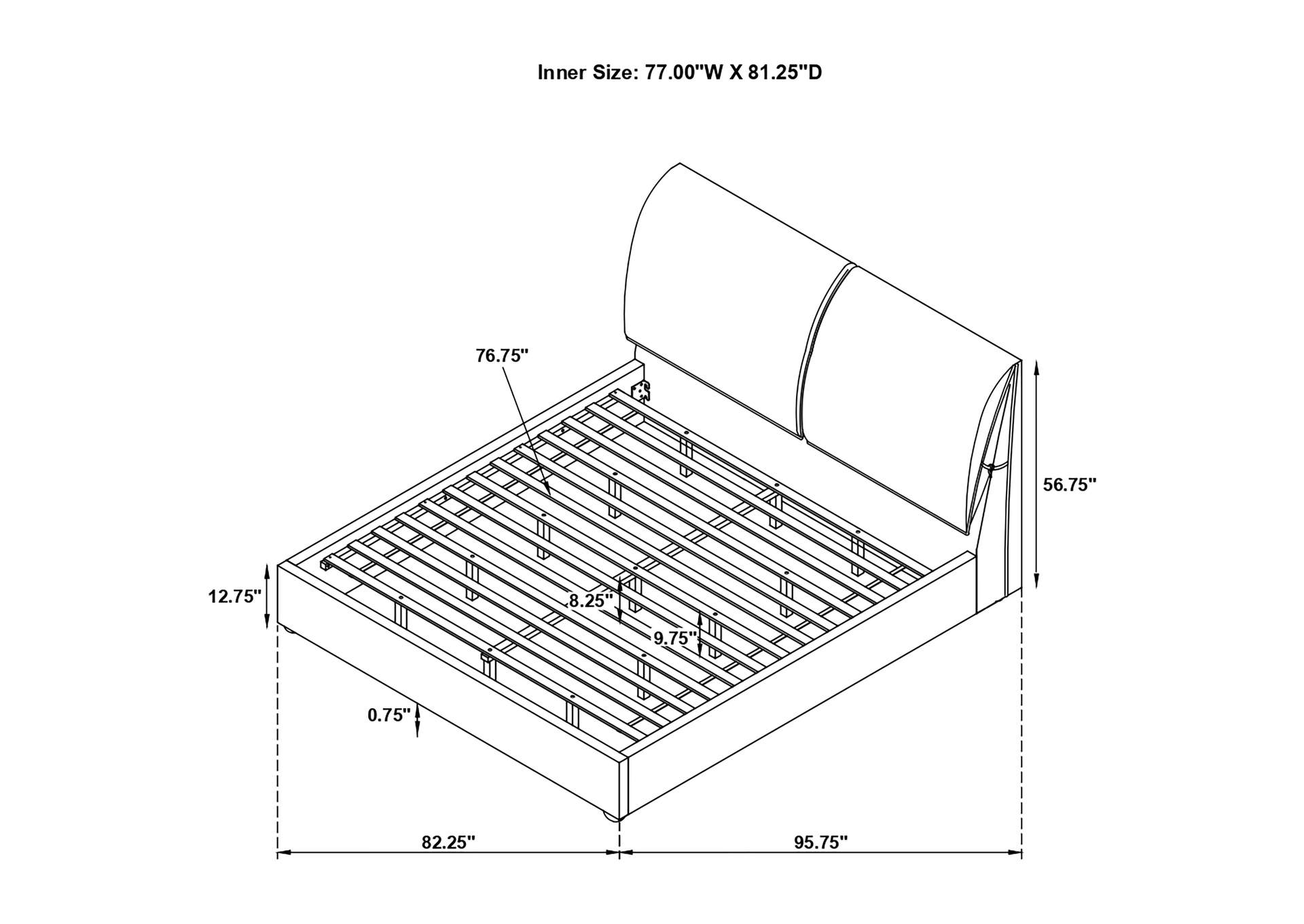 E KING BED,Coaster Furniture