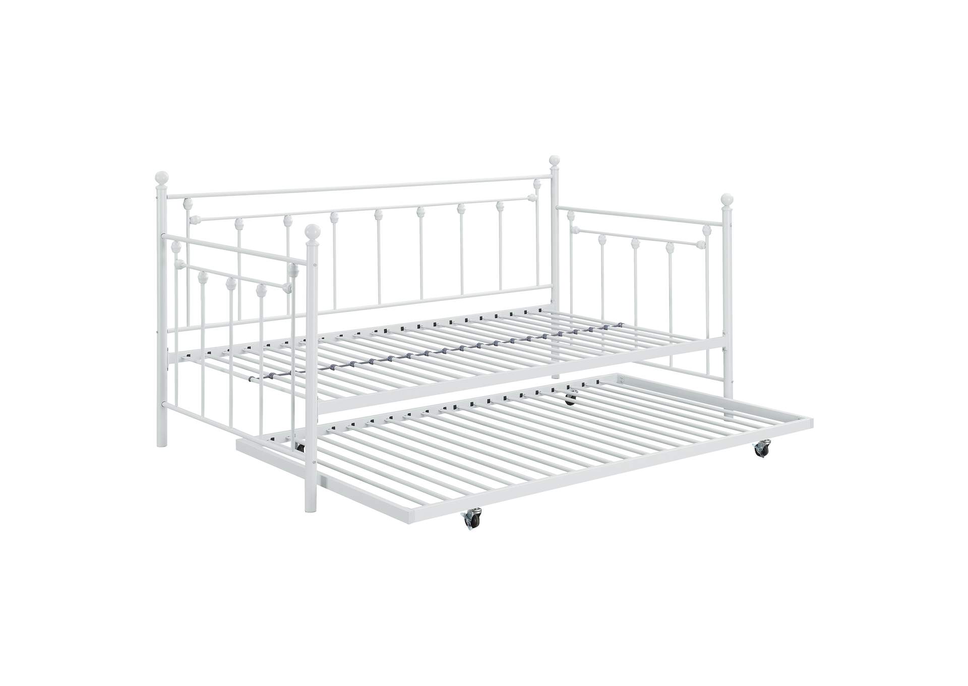 Nocus Spindle Metal Twin Daybed with Trundle,Coaster Furniture