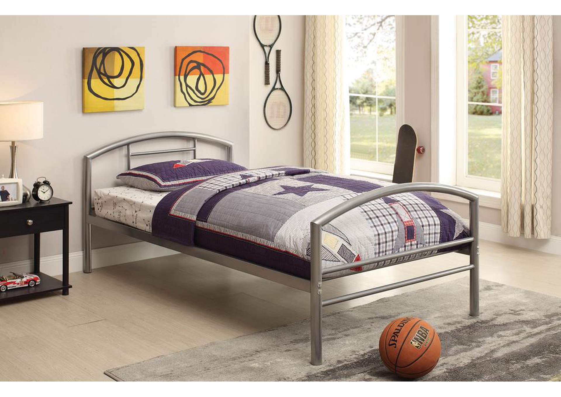 Silver Twin Bed,ABF Coaster Furniture