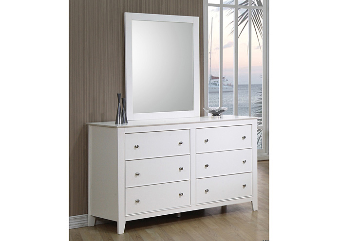 Selena White Mirror,ABF Coaster Furniture