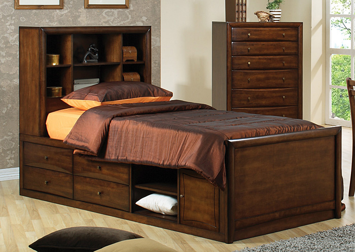 Scottsdale Walnut Storage Full Bed,ABF Coaster Furniture