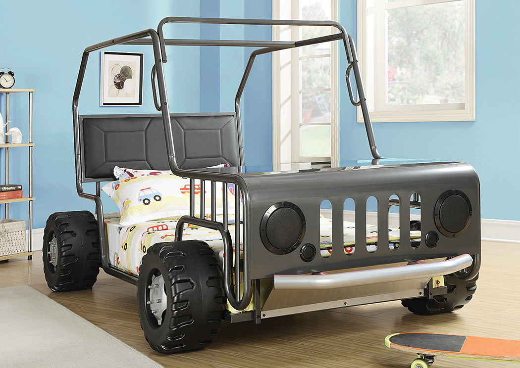 Gunmetal Jeep Car Bed,ABF Coaster Furniture