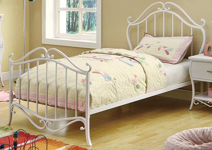 Bella White Twin Bed,ABF Coaster Furniture
