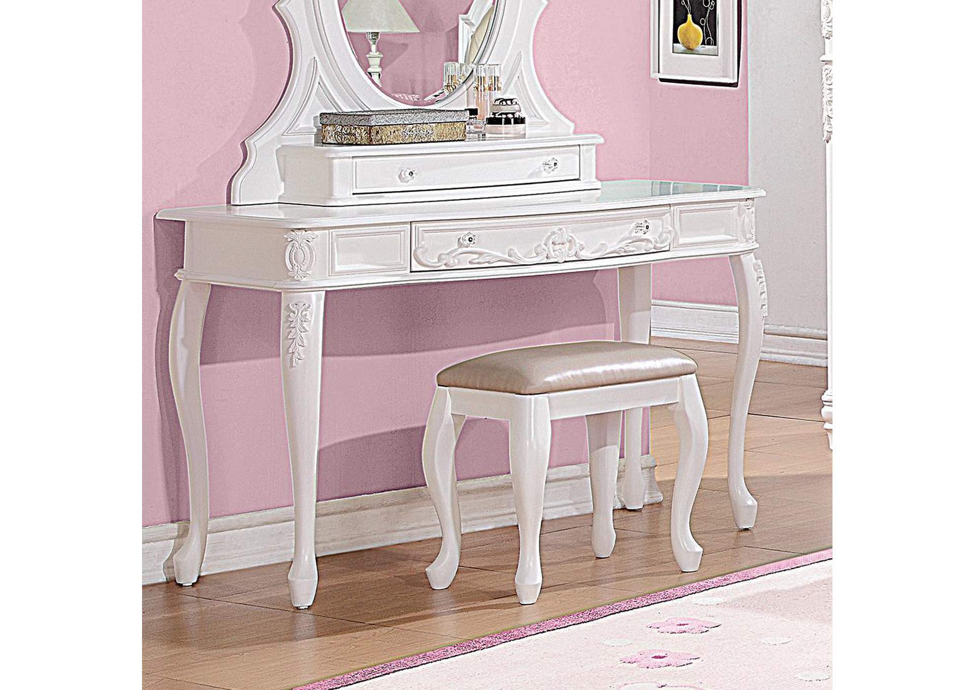 White Vanity Desk,ABF Coaster Furniture