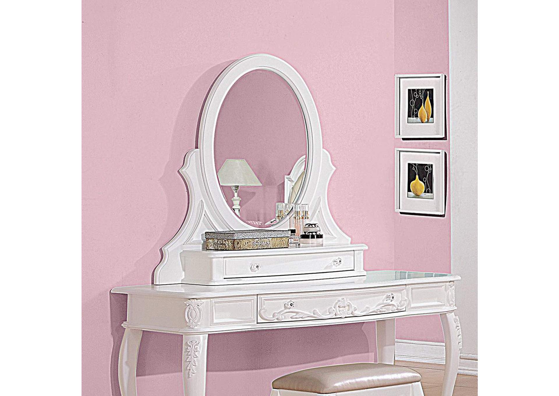 White Vanity Mirror,ABF Coaster Furniture