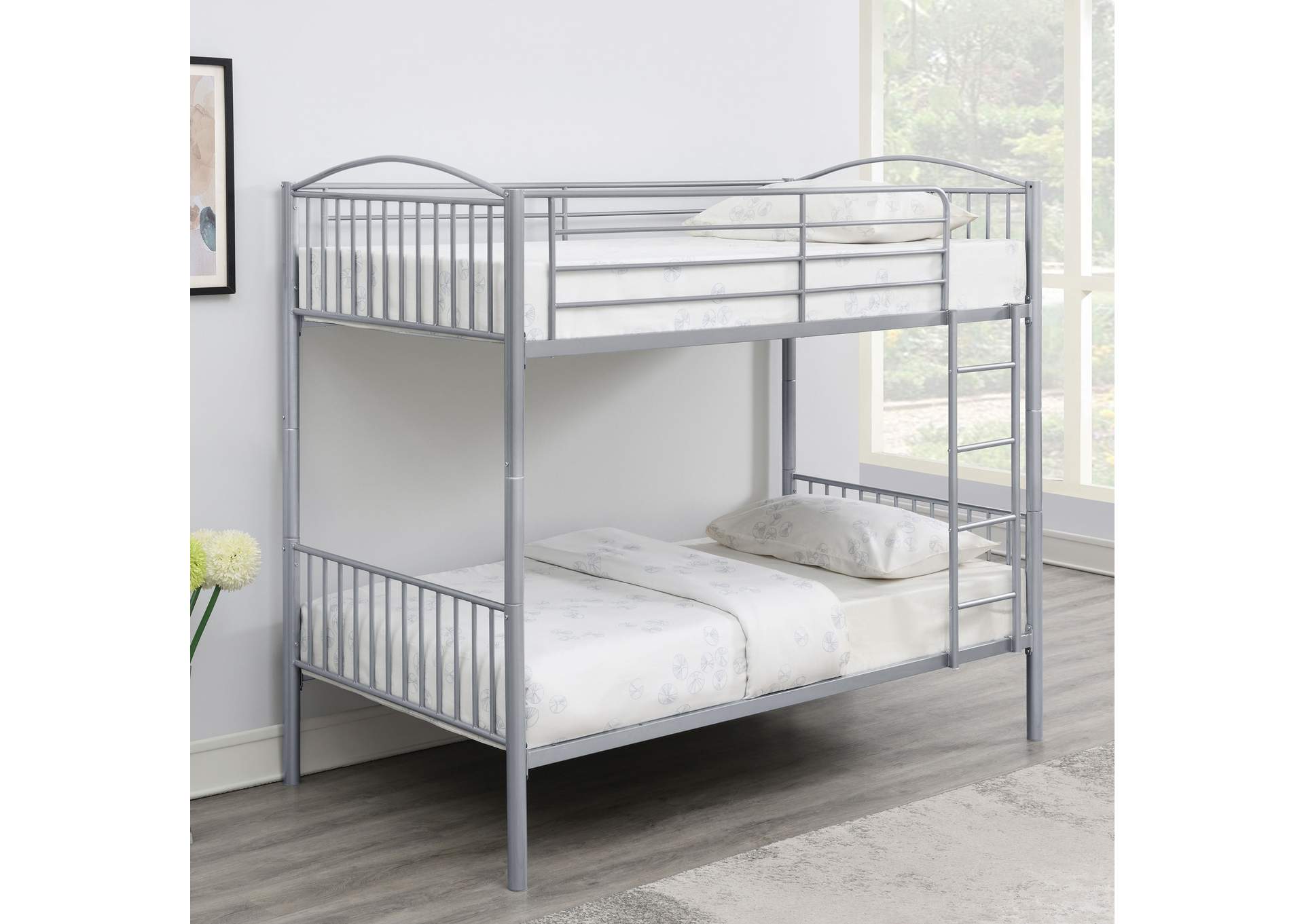 Anson Twin over Twin Bunk Bed with Ladder,Coaster Furniture