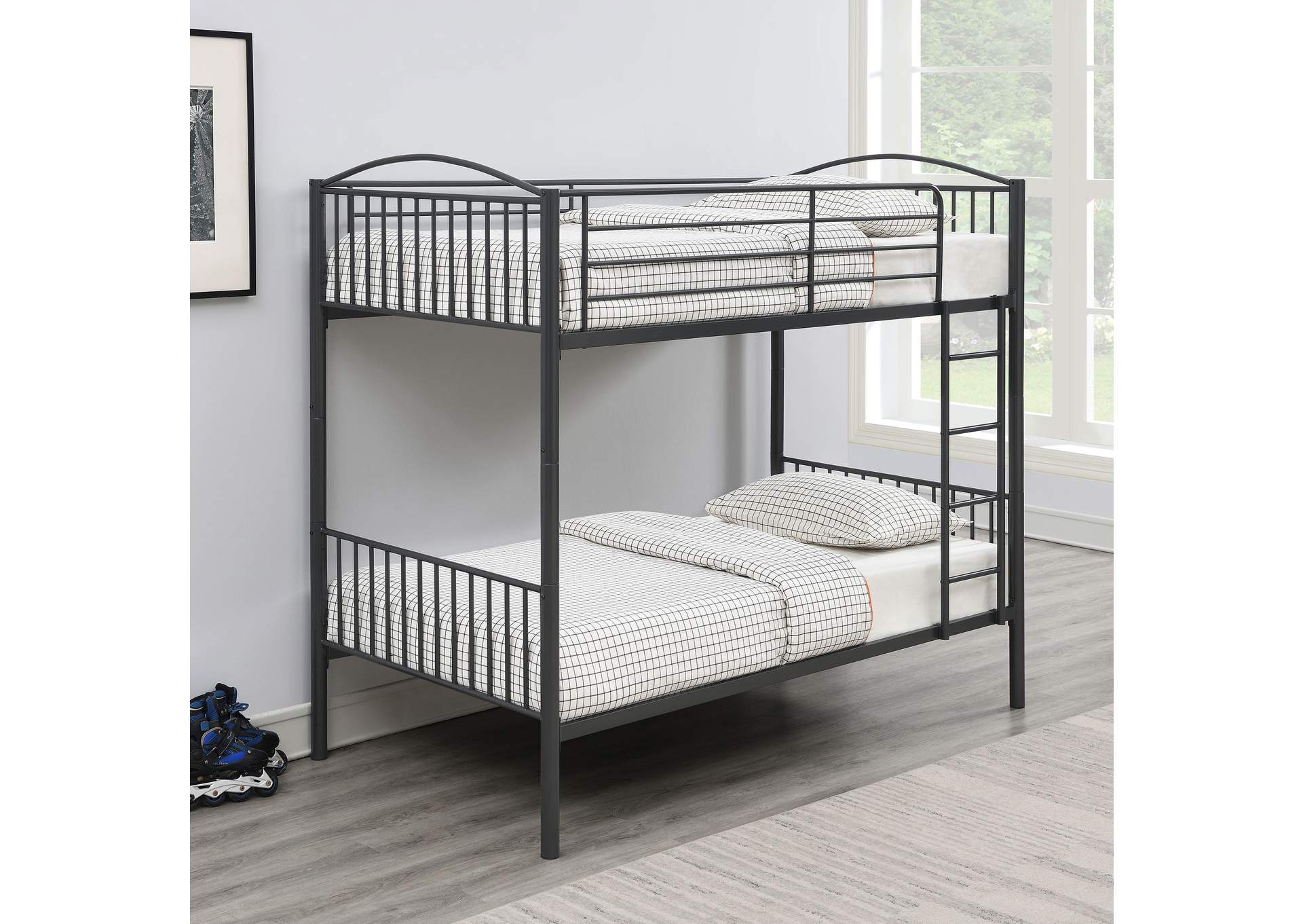 Anson Twin over Twin Bunk Bed with Ladder,Coaster Furniture