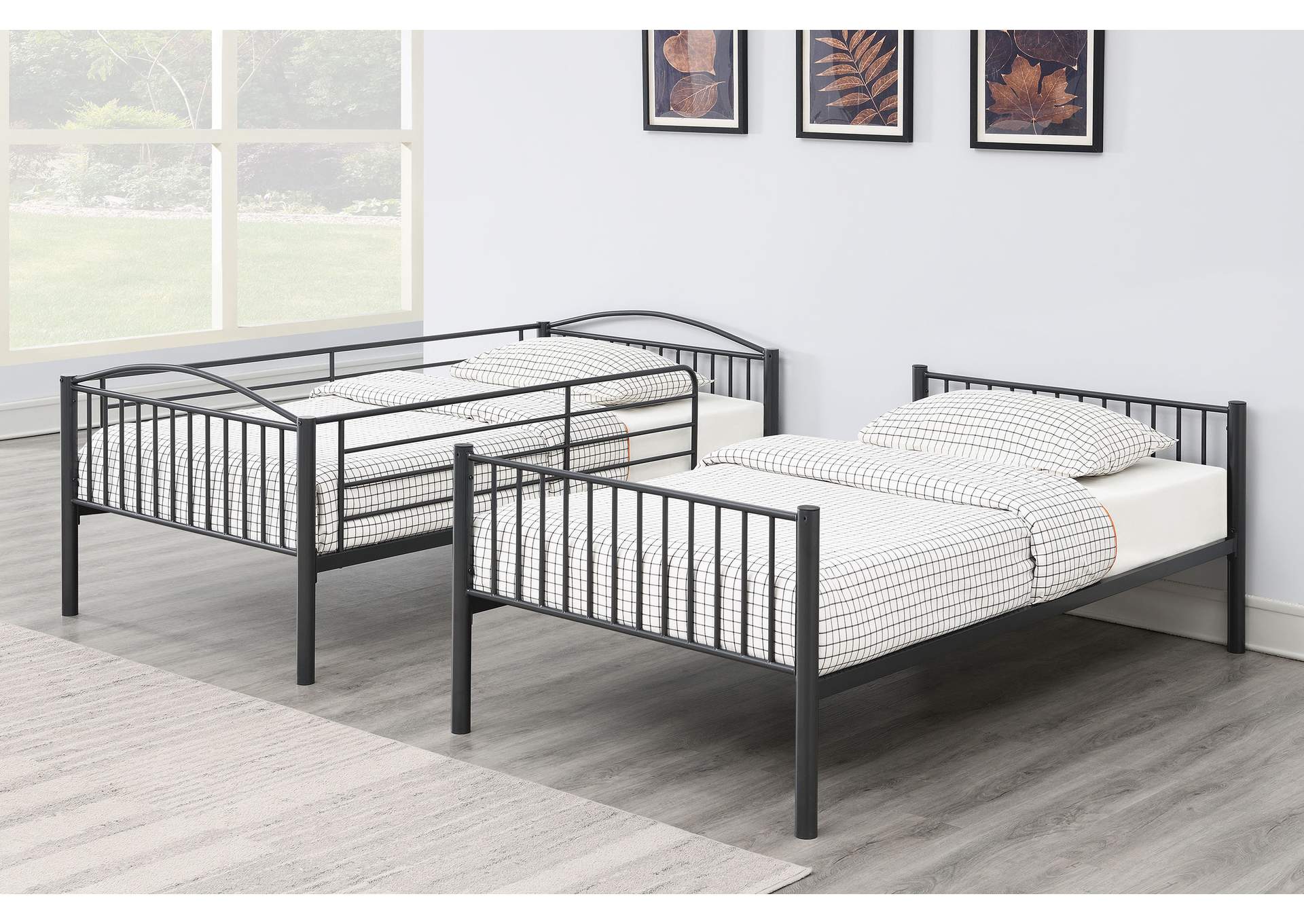 Anson Twin over Twin Bunk Bed with Ladder,Coaster Furniture