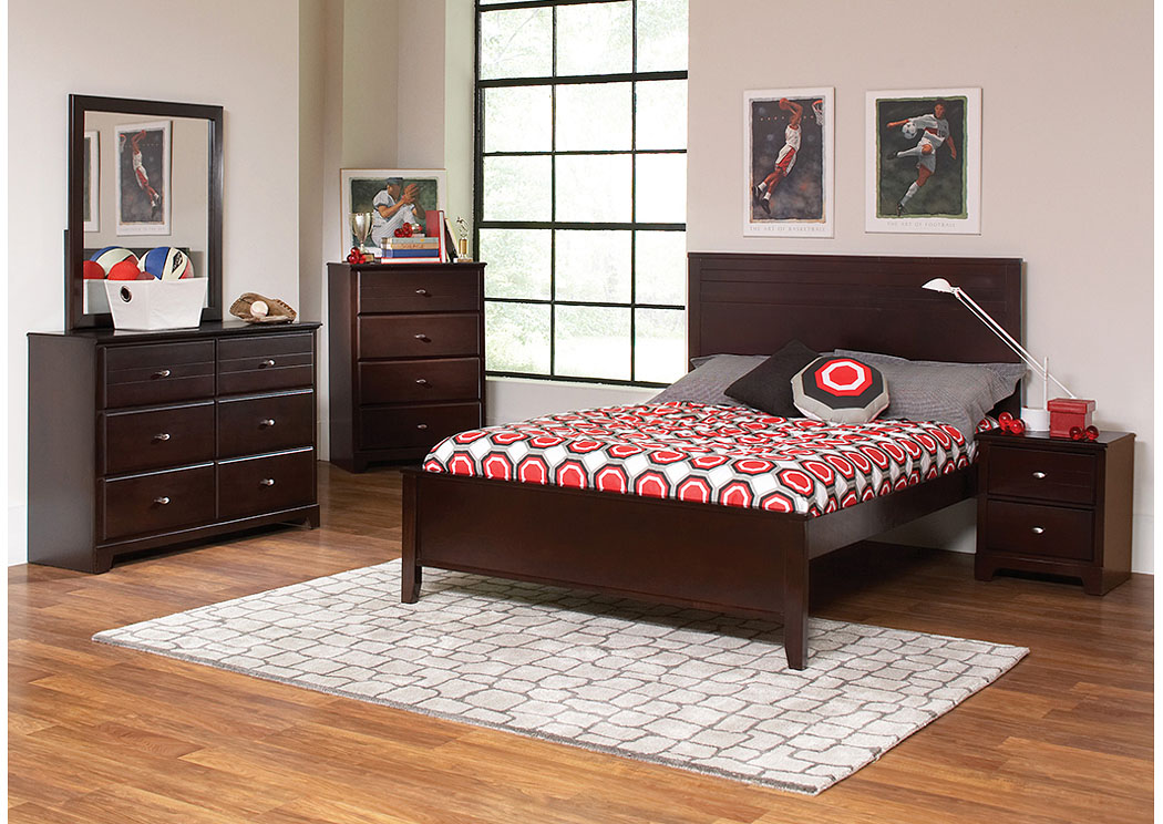 Full Bed, Dresser, Mirror & Nightstand,ABF Coaster Furniture