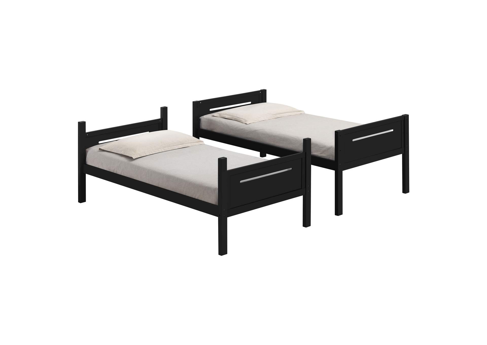 Littleton Littleton Twin/Twin Bunk Bed Black,Coaster Furniture