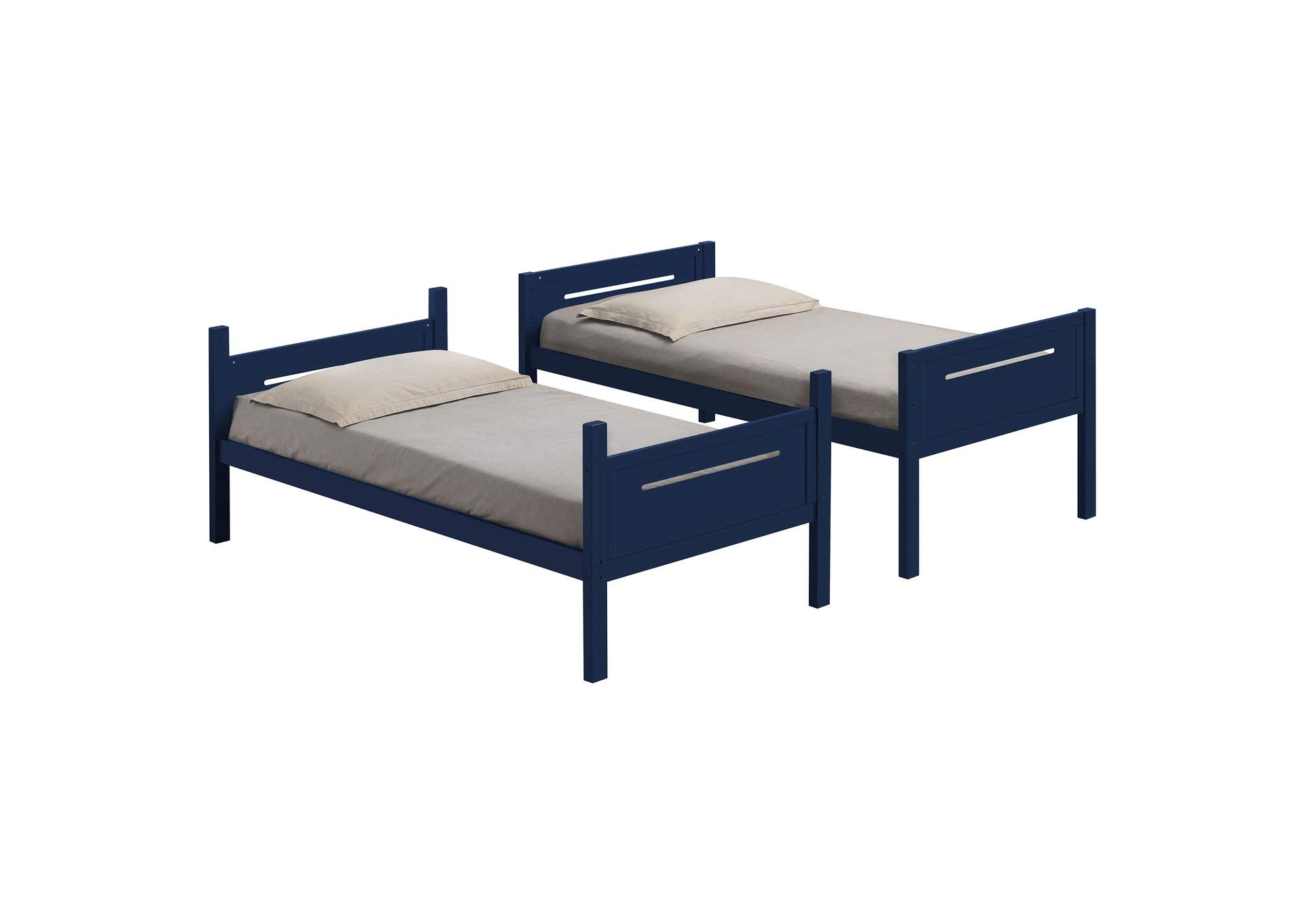 Littleton Twin/Twin Bunk Bed Blue,Coaster Furniture