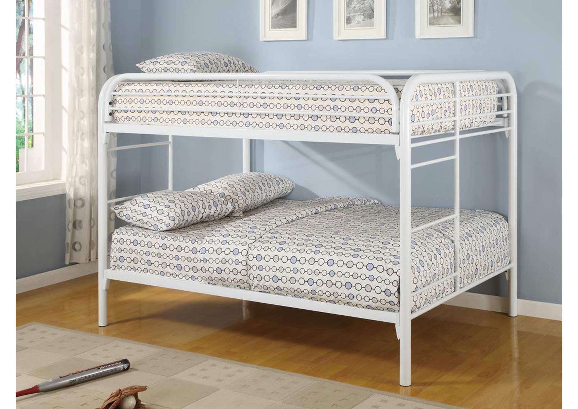 Full/Full Bunk Bed (White),ABF Coaster Furniture