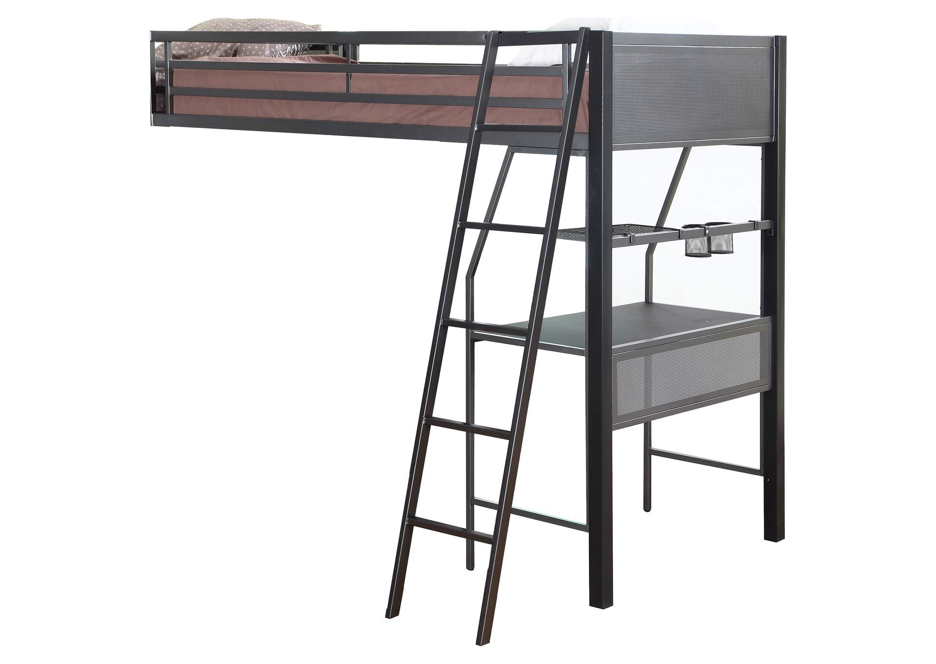 Meyers 2-piece Metal Twin over Twin Bunk Bed Set Black and Gunmetal,Coaster Furniture