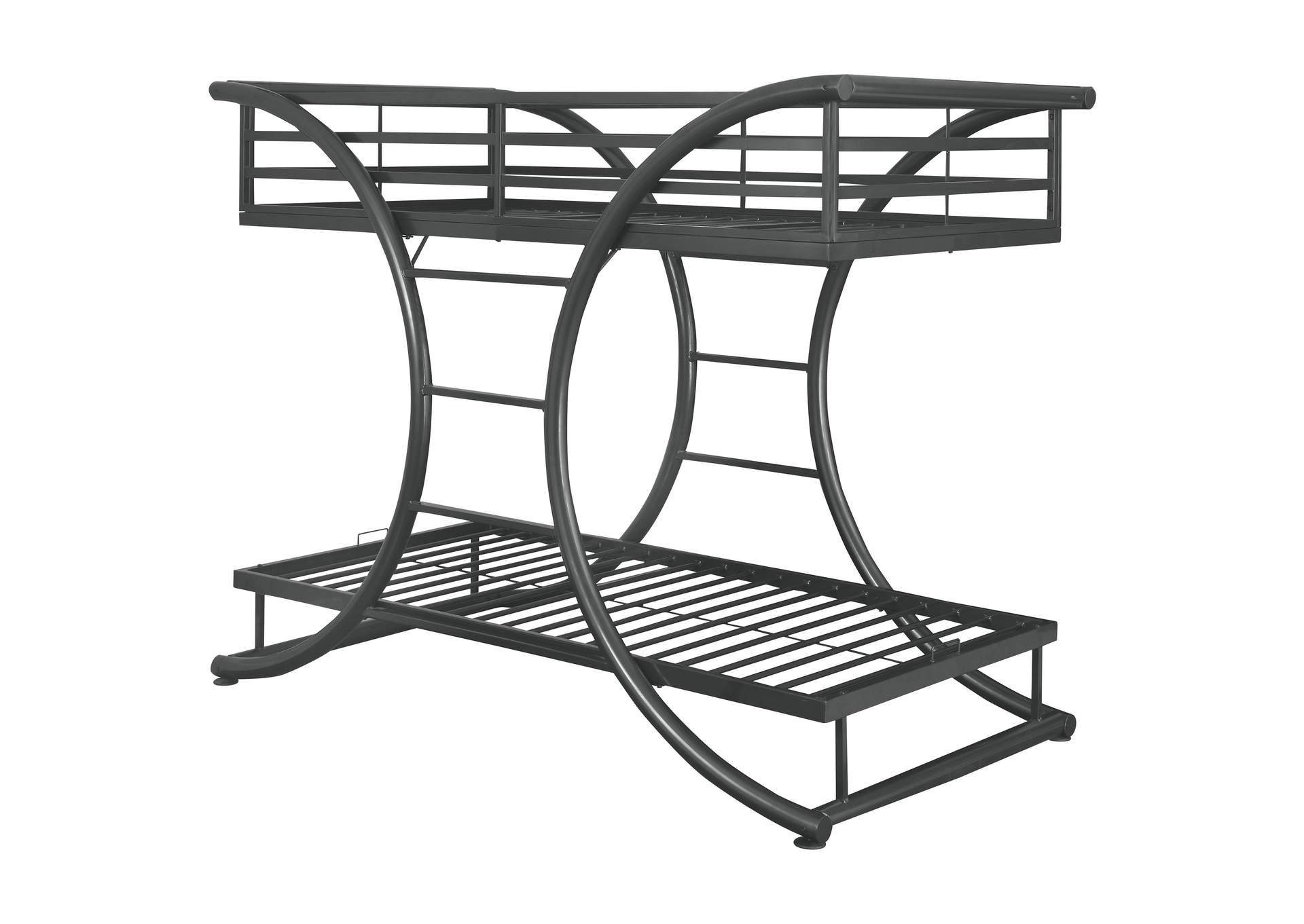 Stephan Twin over Twin Bunk Bed Gunmetal,Coaster Furniture