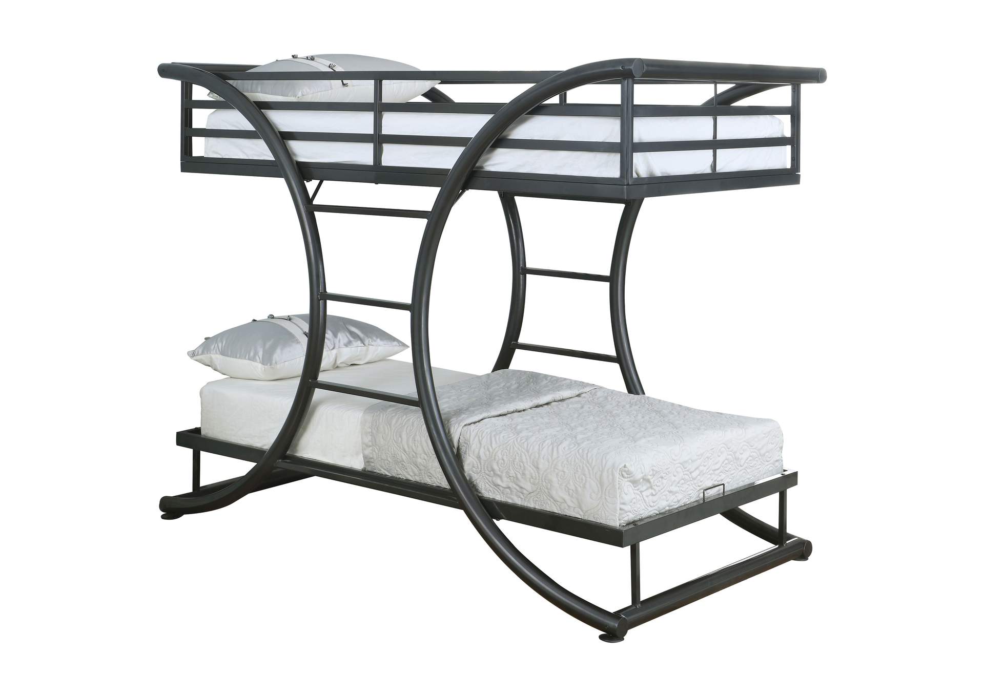 Stephan Twin over Twin Bunk Bed Gunmetal,Coaster Furniture