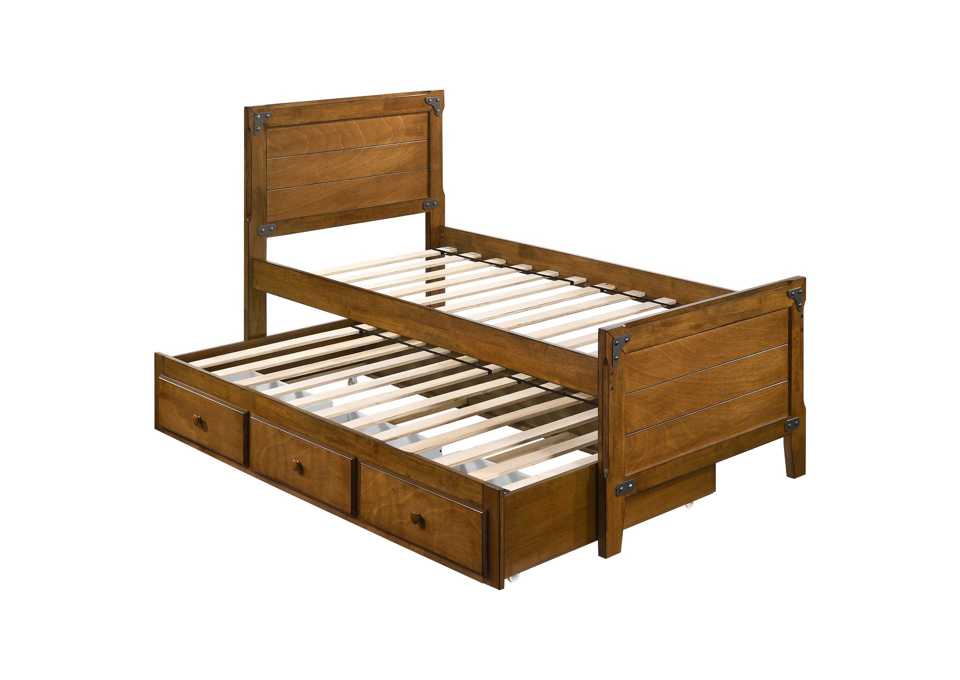 Granger Twin Captain's Bed with Trundle Rustic Honey,Coaster Furniture