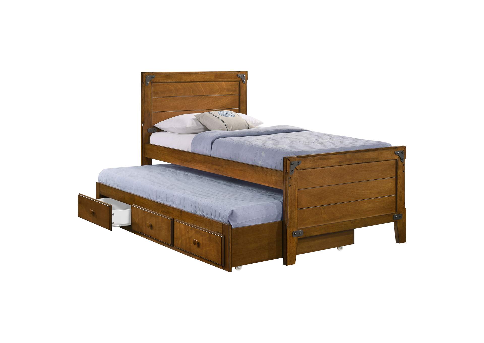 Granger Twin Captain's Bed with Trundle Rustic Honey,Coaster Furniture