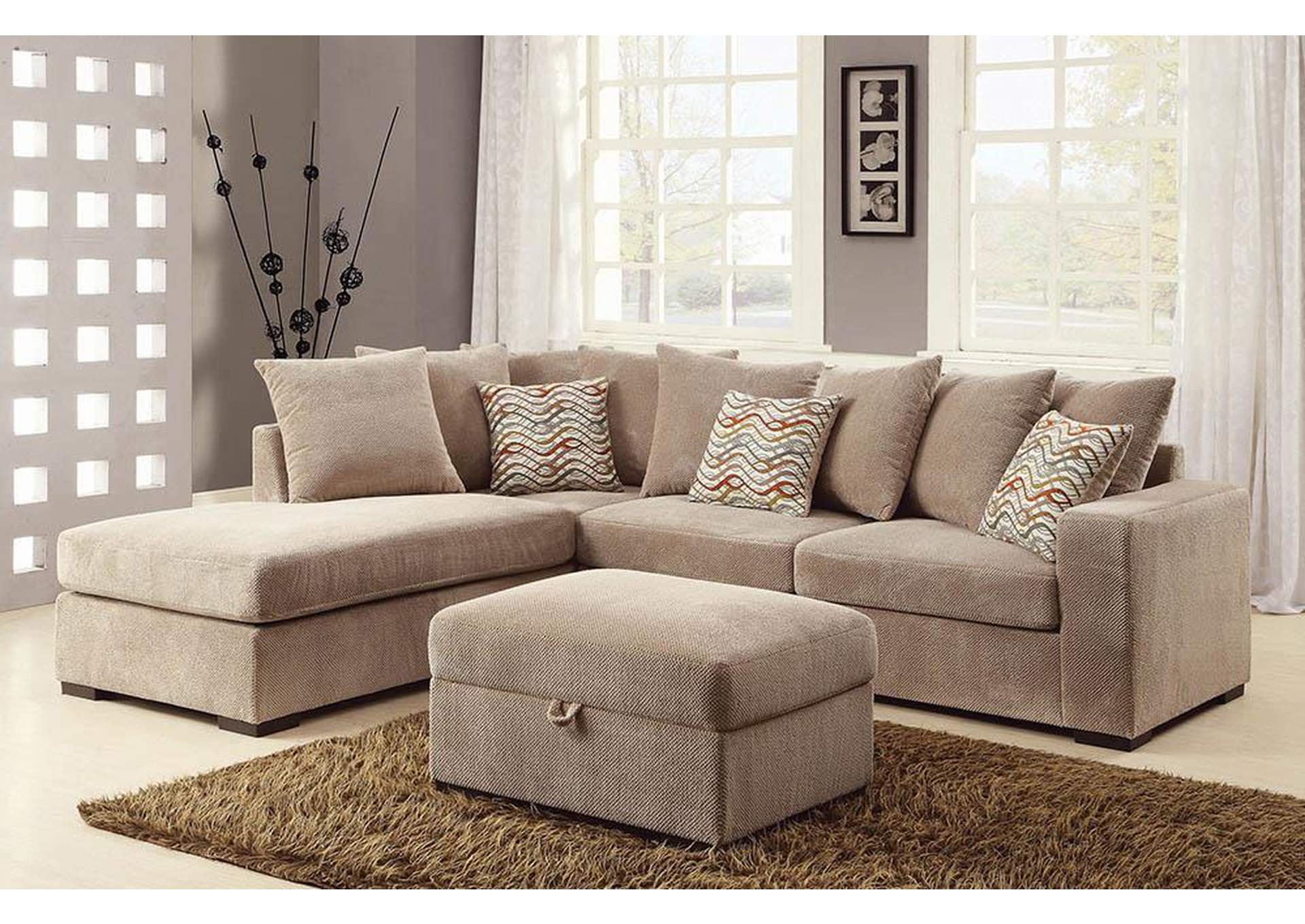 Brown Ottoman,ABF Coaster Furniture