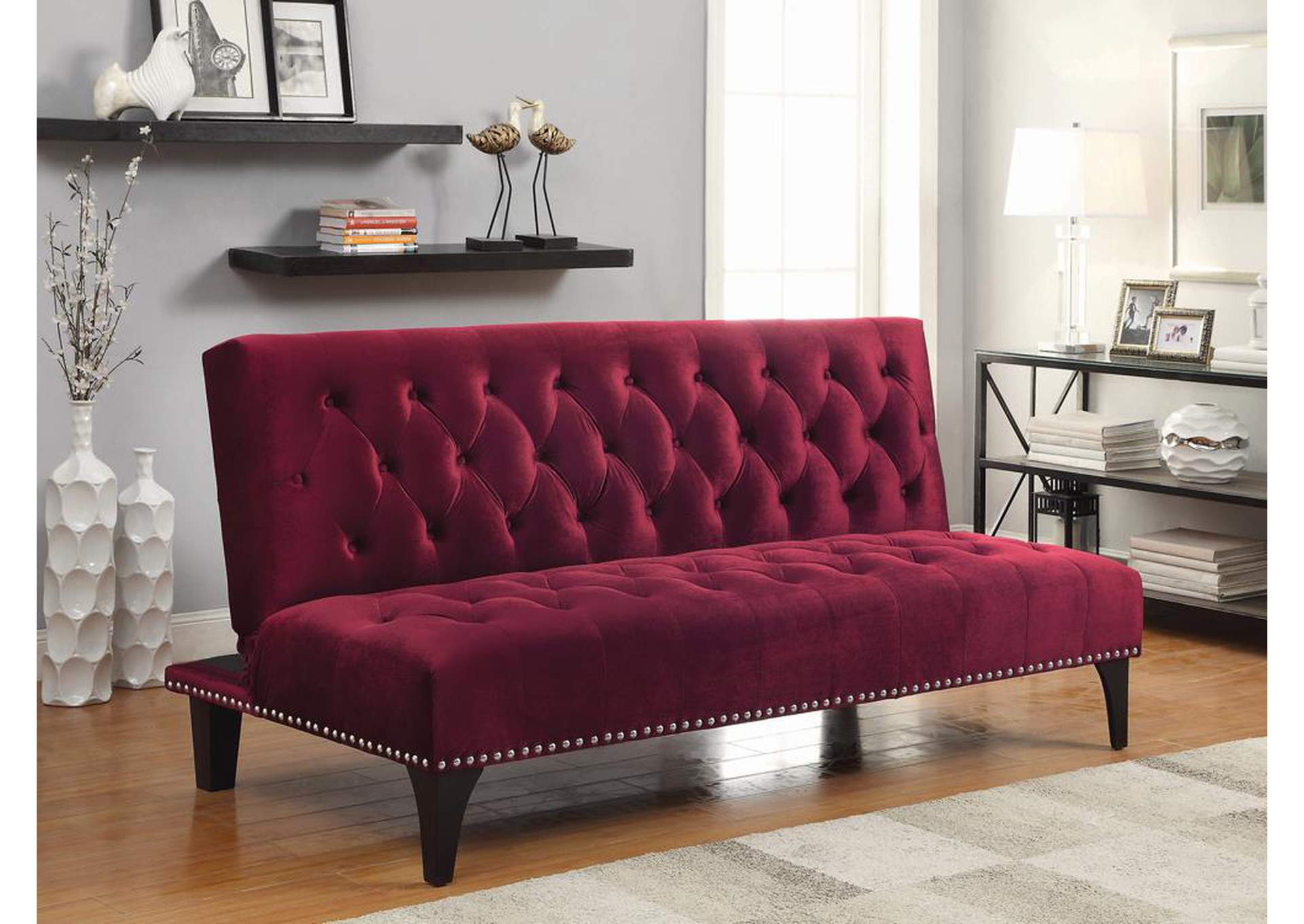 Burgundy Sofa Bed,ABF Coaster Furniture