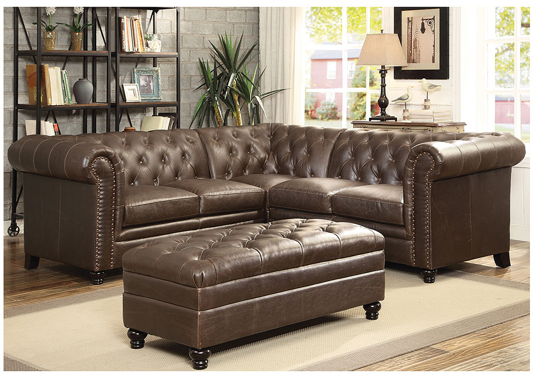 Dark Brown Sectional,ABF Coaster Furniture