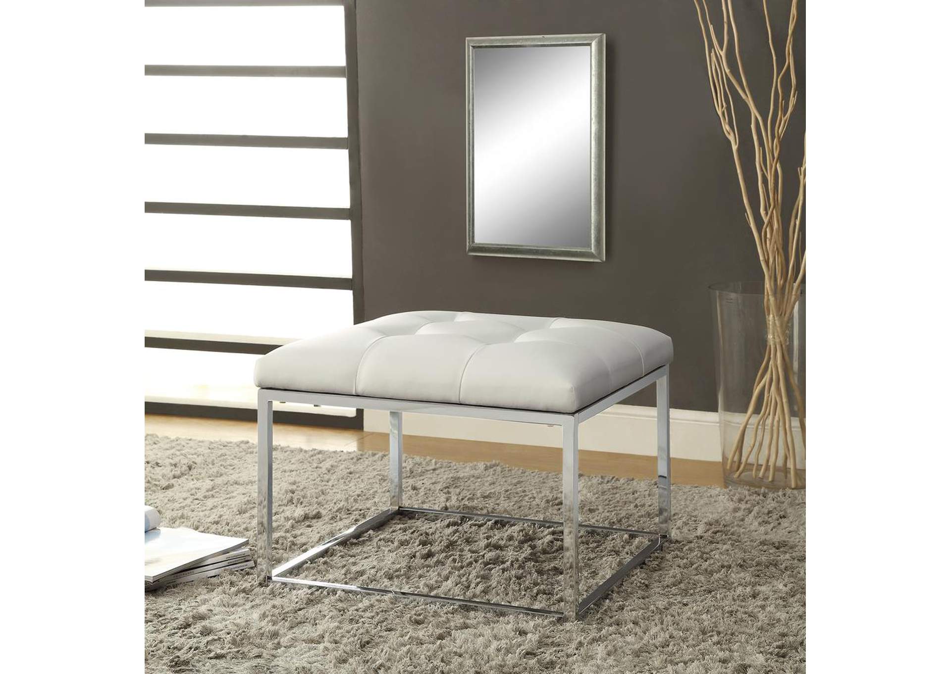 White Ottoman,ABF Coaster Furniture