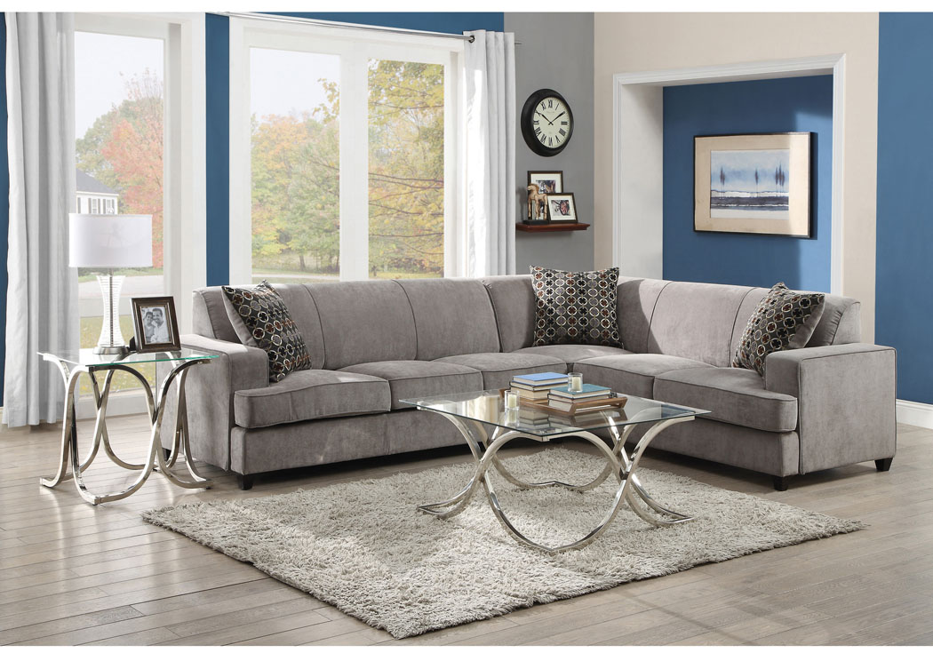 Grey & Black Sectional w/ Sleeper,ABF Coaster Furniture