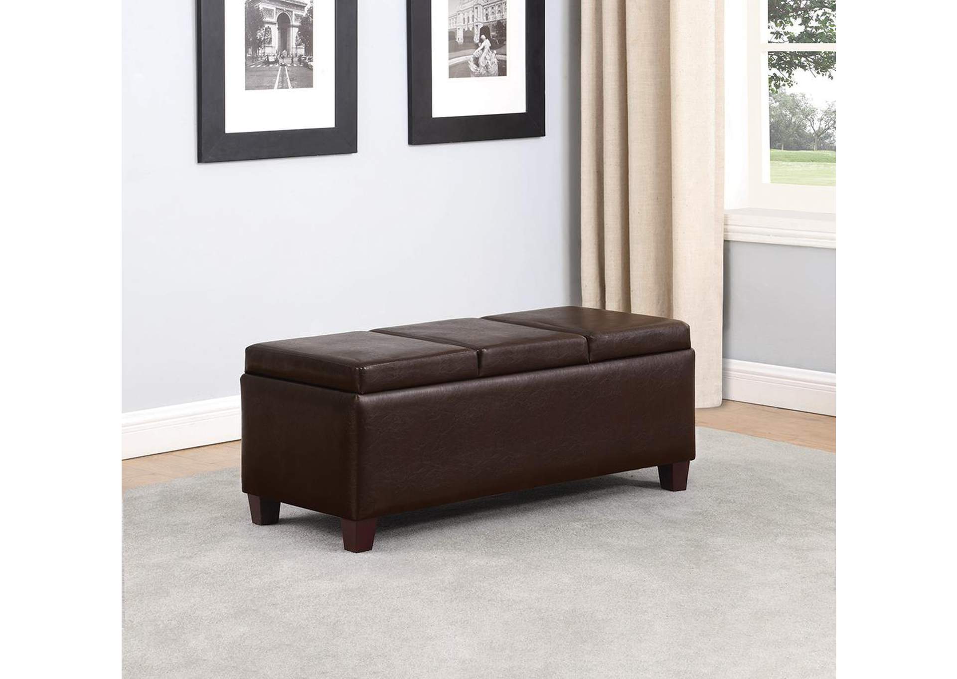 Brown & Cappuccino Ottoman,ABF Coaster Furniture