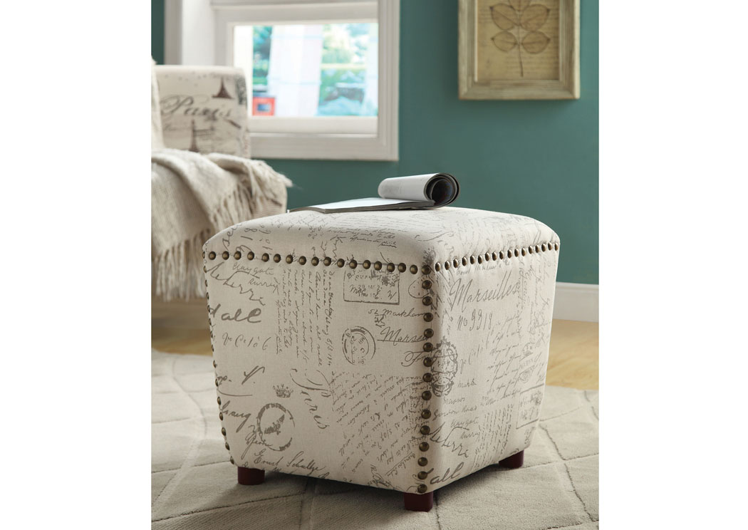 Beige & Espresso Ottoman,ABF Coaster Furniture