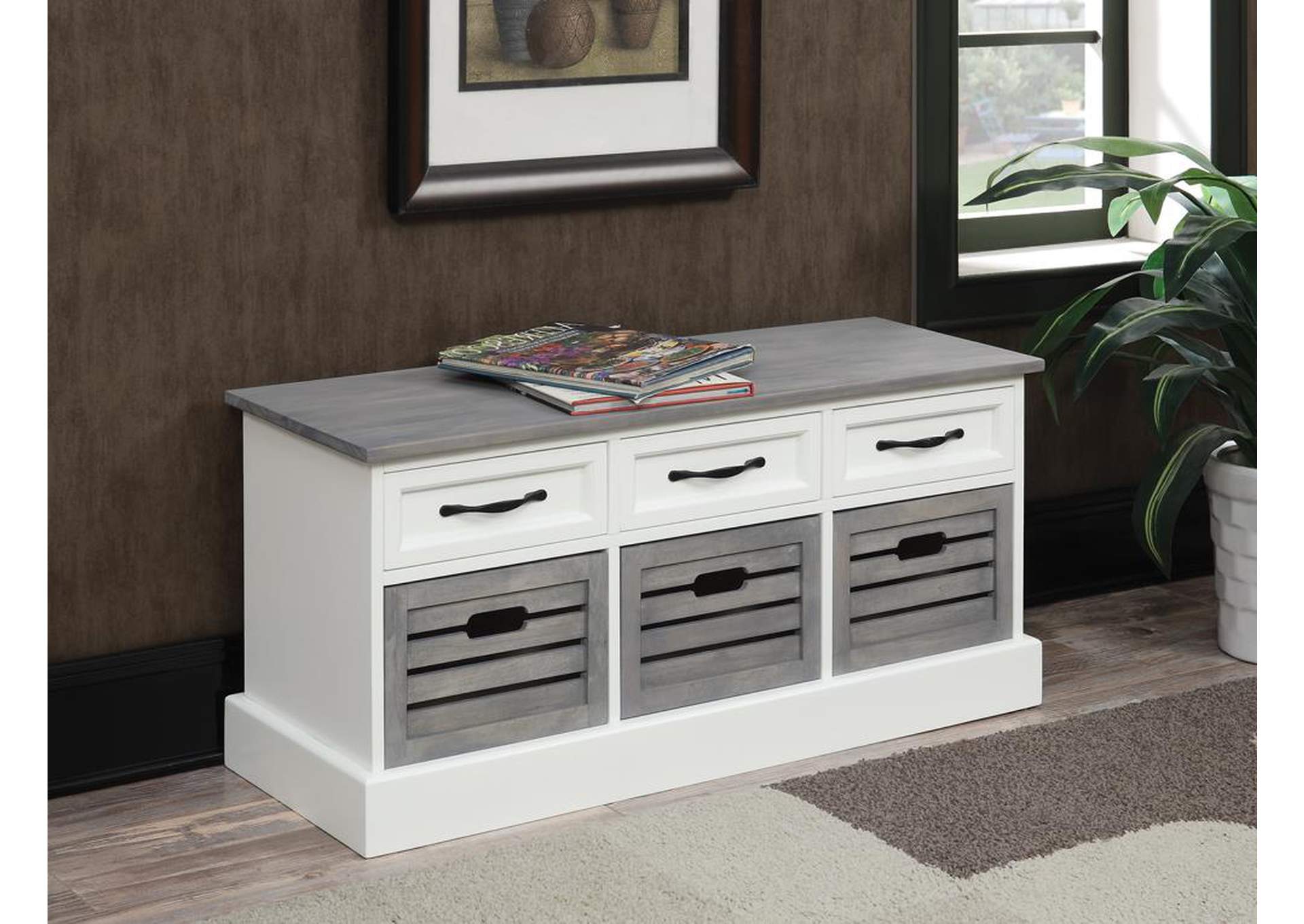 White/Grey Accent Cabinet,ABF Coaster Furniture