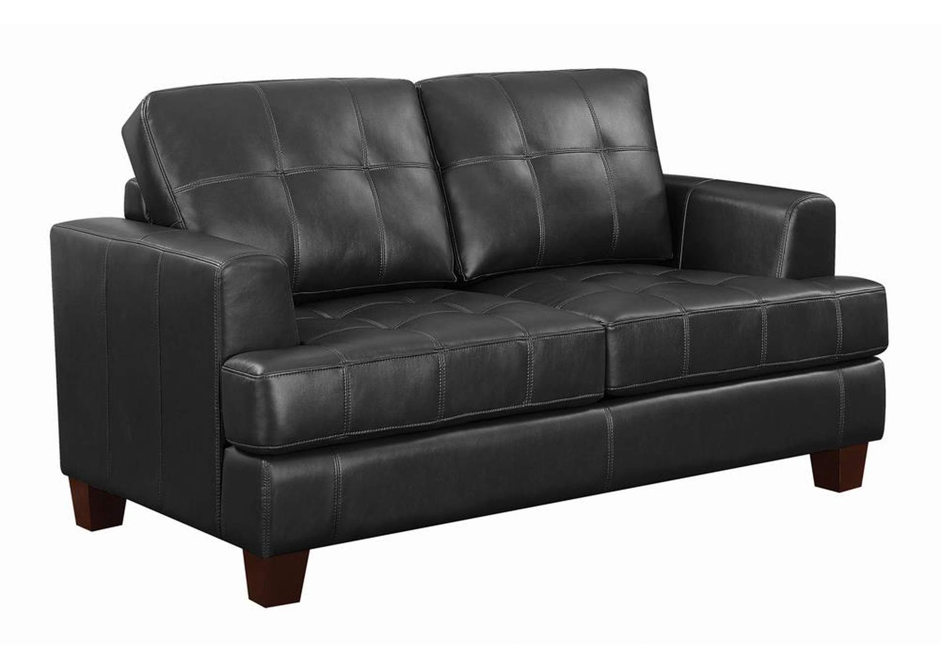 Dark Brown Samuel Transitional Black Loveseat Sleeper,Coaster Furniture