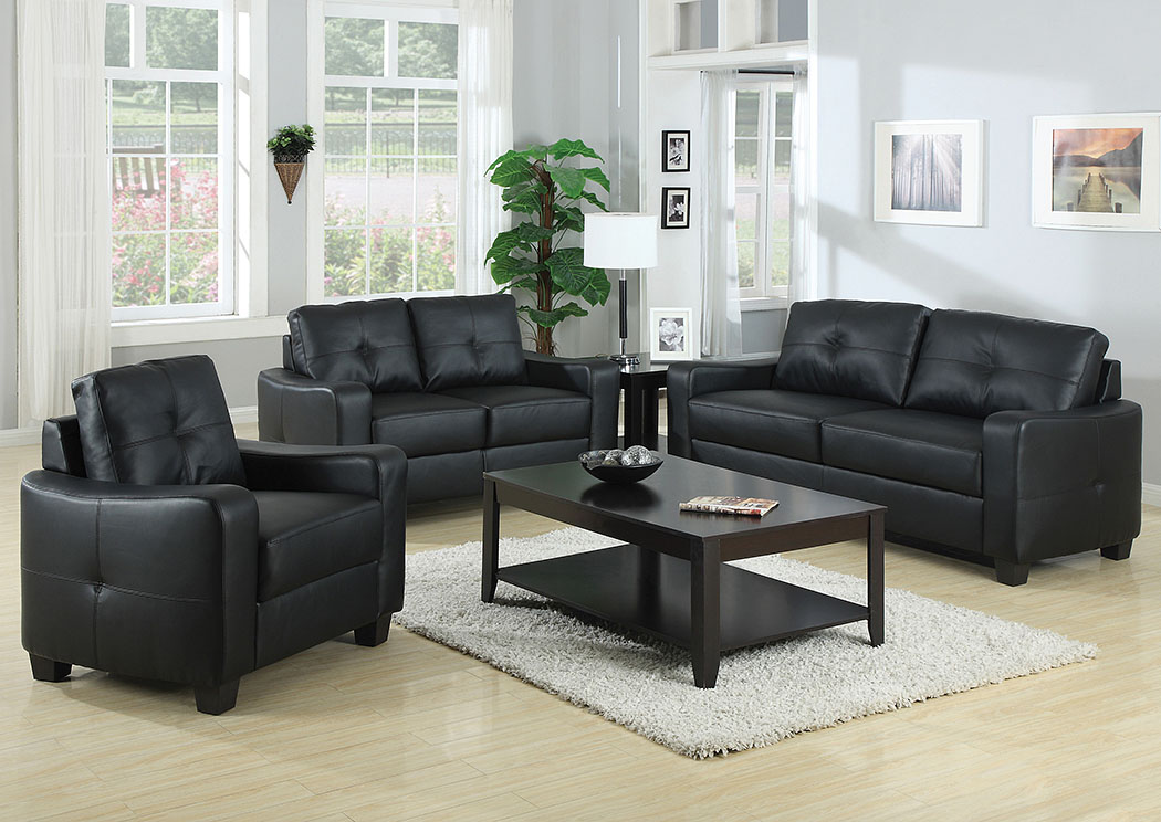 Black Sofa and Loveseat,ABF Coaster Furniture