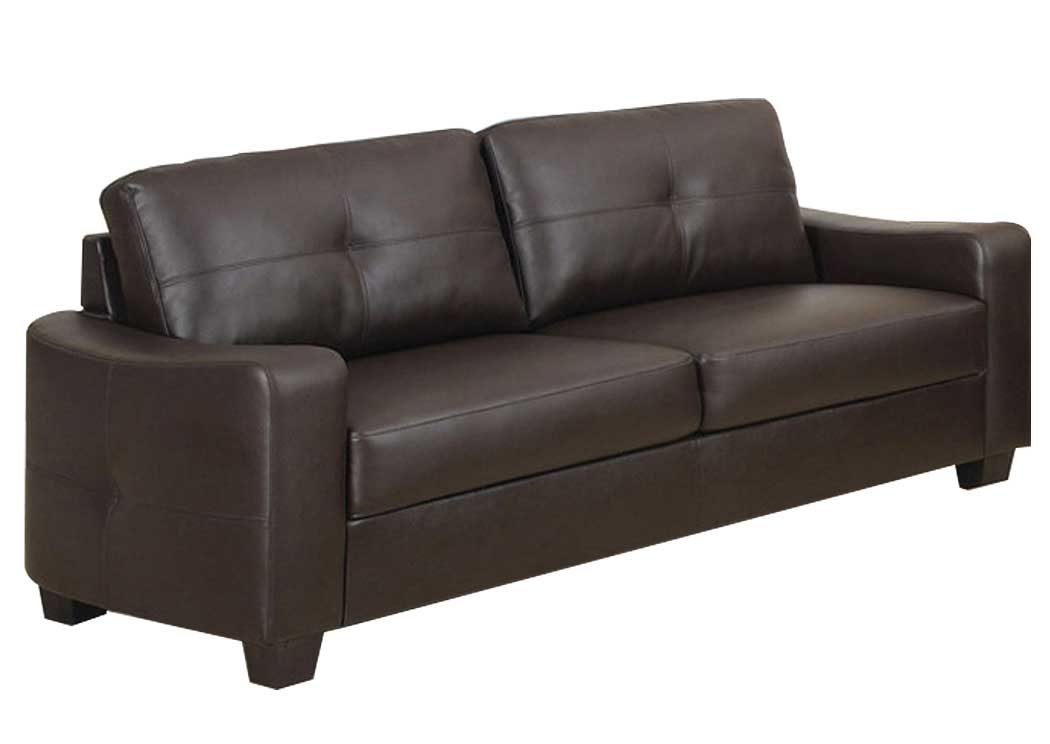 Jasmine Brown Bonded Leather Sofa,ABF Coaster Furniture