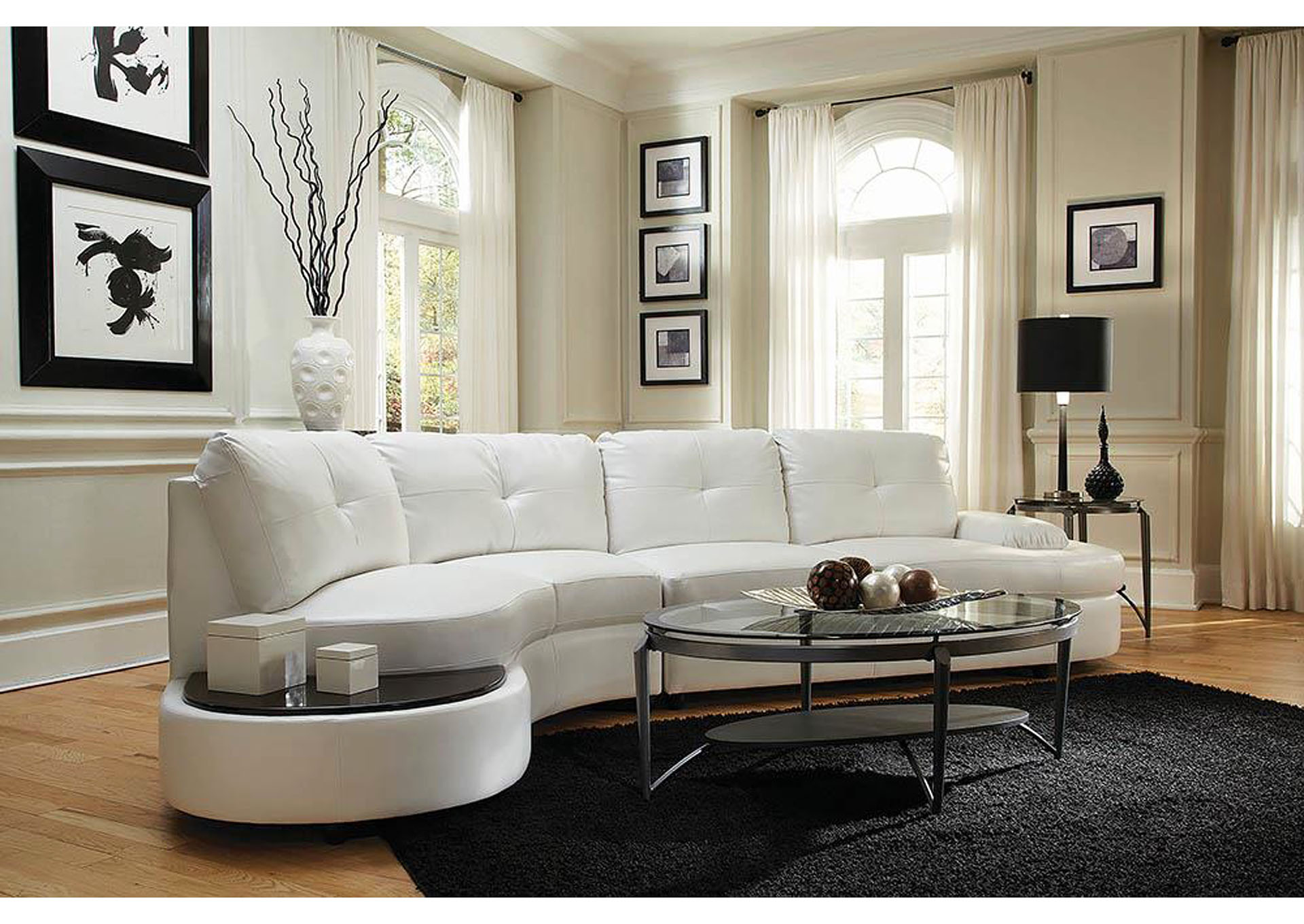 Talia White Sectional,ABF Coaster Furniture