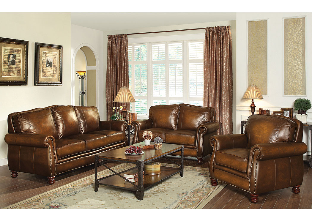 Brown Sofa and Loveseat,ABF Coaster Furniture