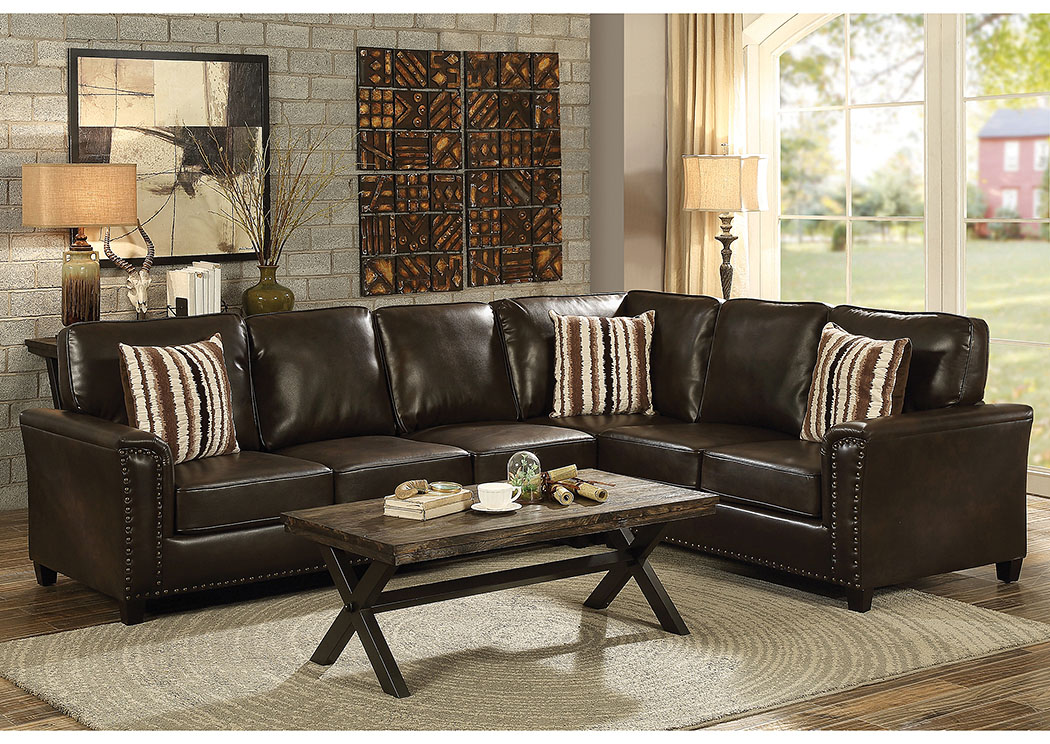 Dark Brown Sectional,ABF Coaster Furniture