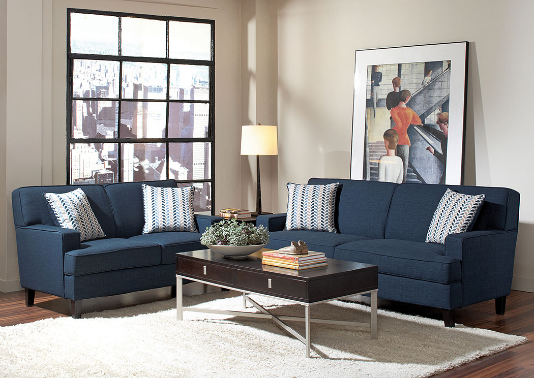 Finley Blue Sofa & Loveseat,ABF Coaster Furniture