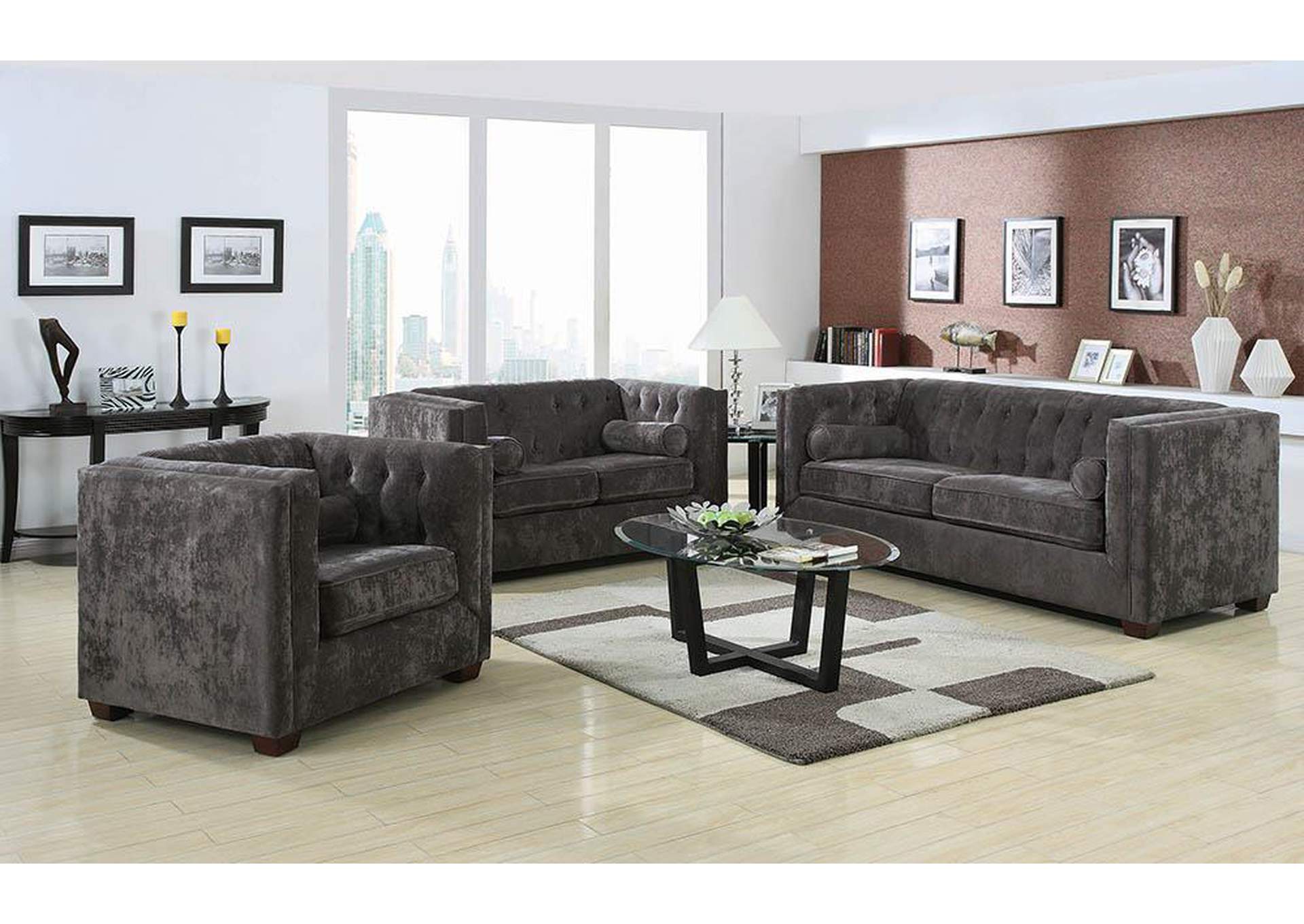 Alexis Charcoal Sofa,ABF Coaster Furniture