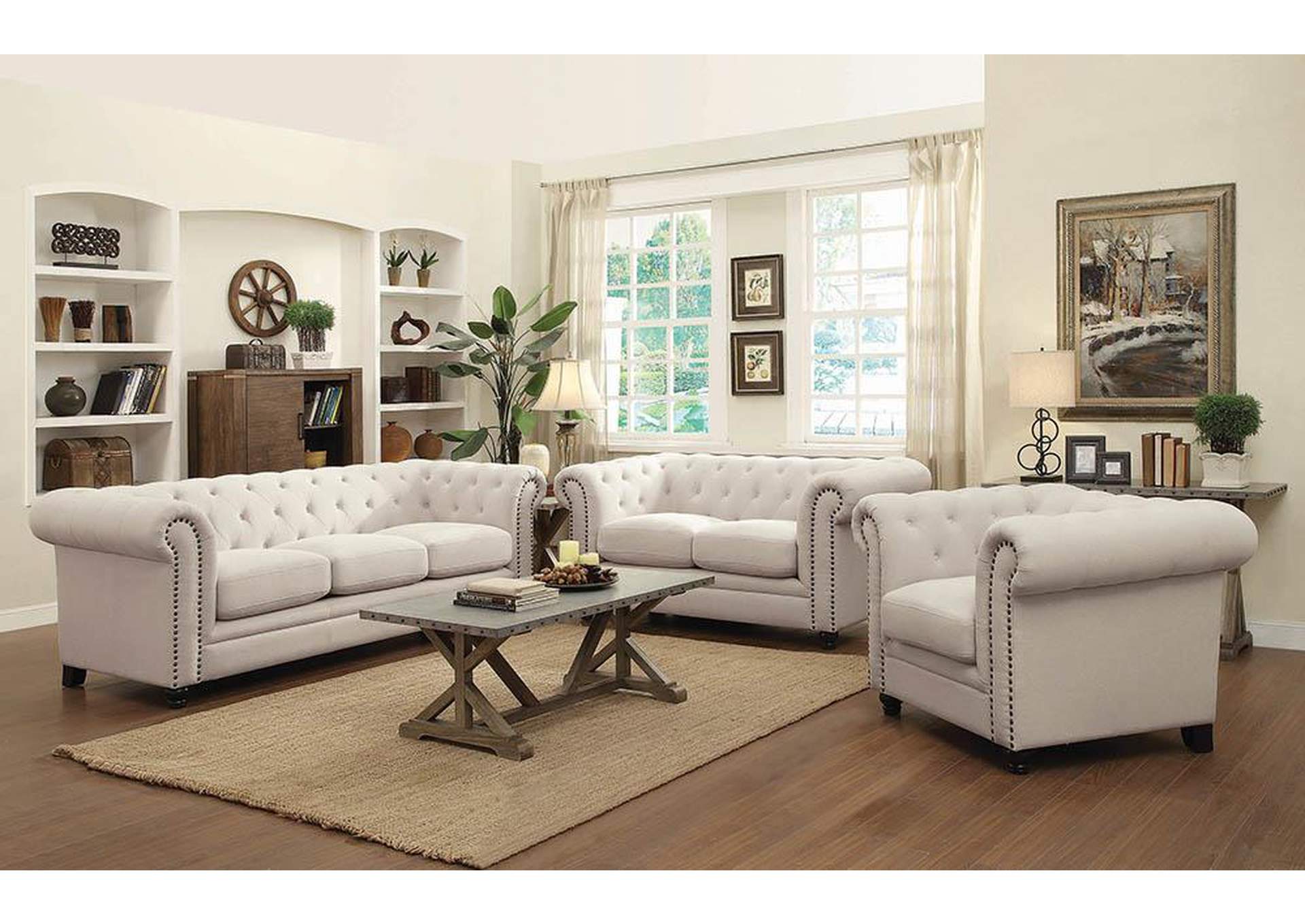 Cream Sofa,ABF Coaster Furniture