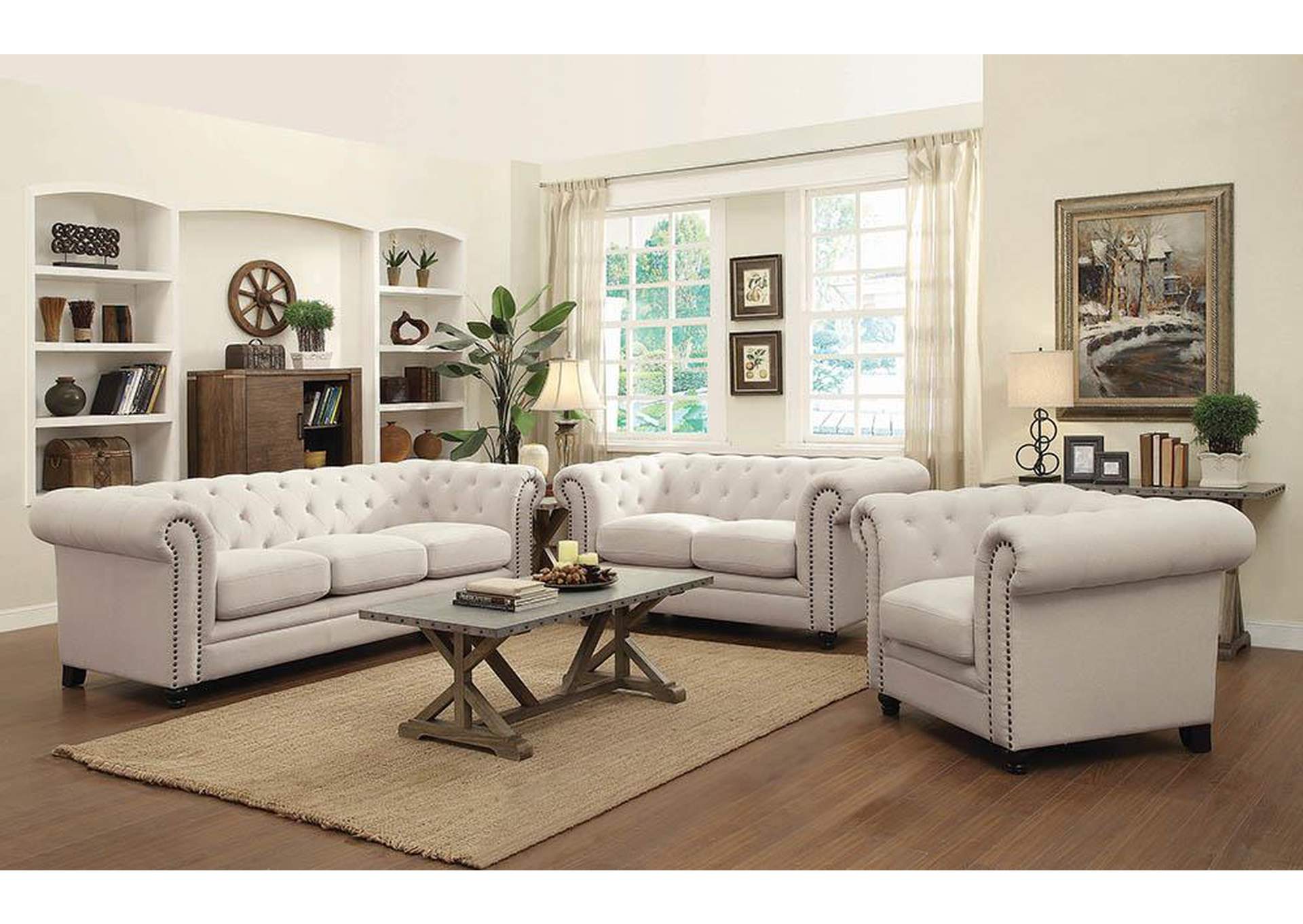 Cream Loveseat,ABF Coaster Furniture