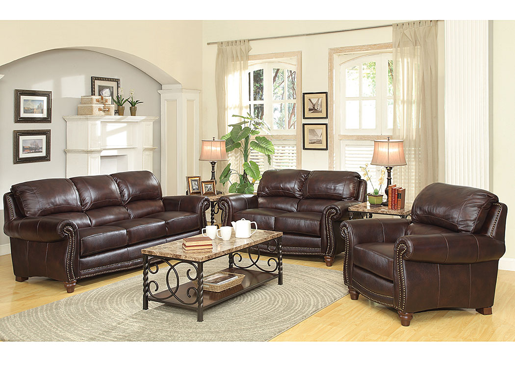 Brown Sofa & Loveseat,ABF Coaster Furniture