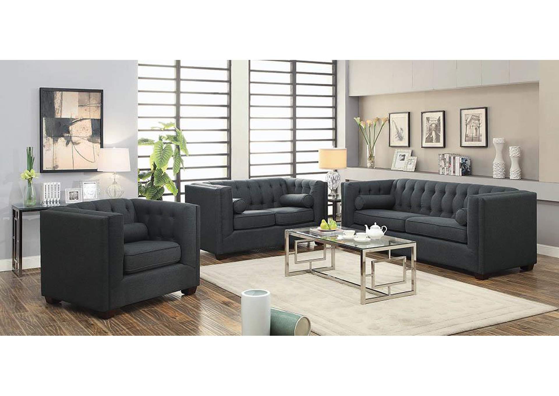 Cairns Brown Loveseat,ABF Coaster Furniture