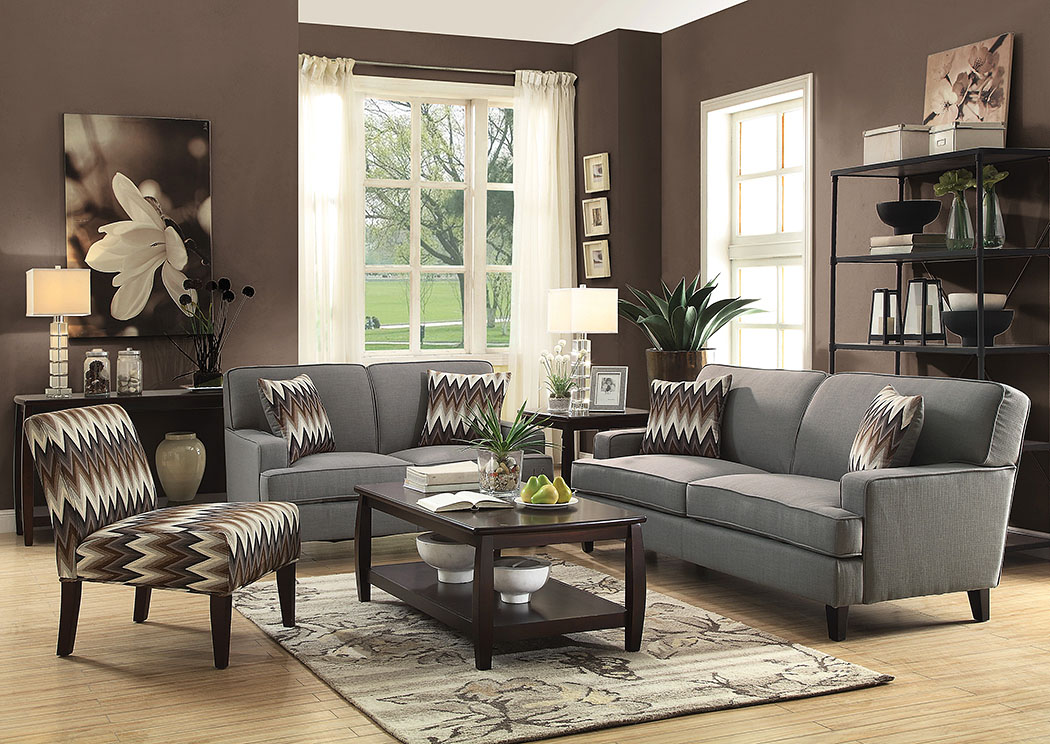 Gray Sofa and Loveseat,ABF Coaster Furniture