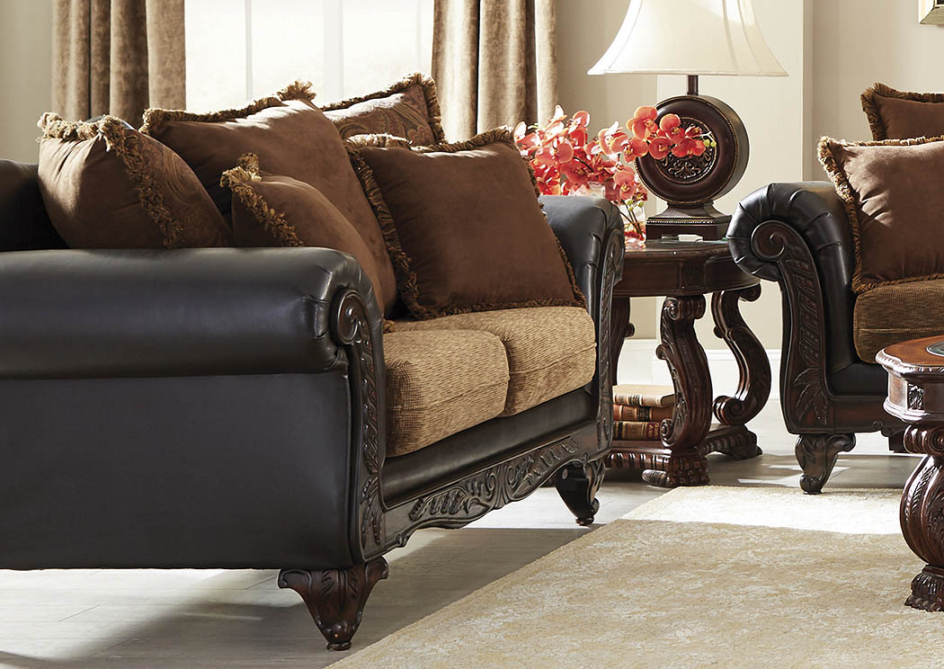 Garroway Russet and Chocolate Loveseat,ABF Coaster Furniture