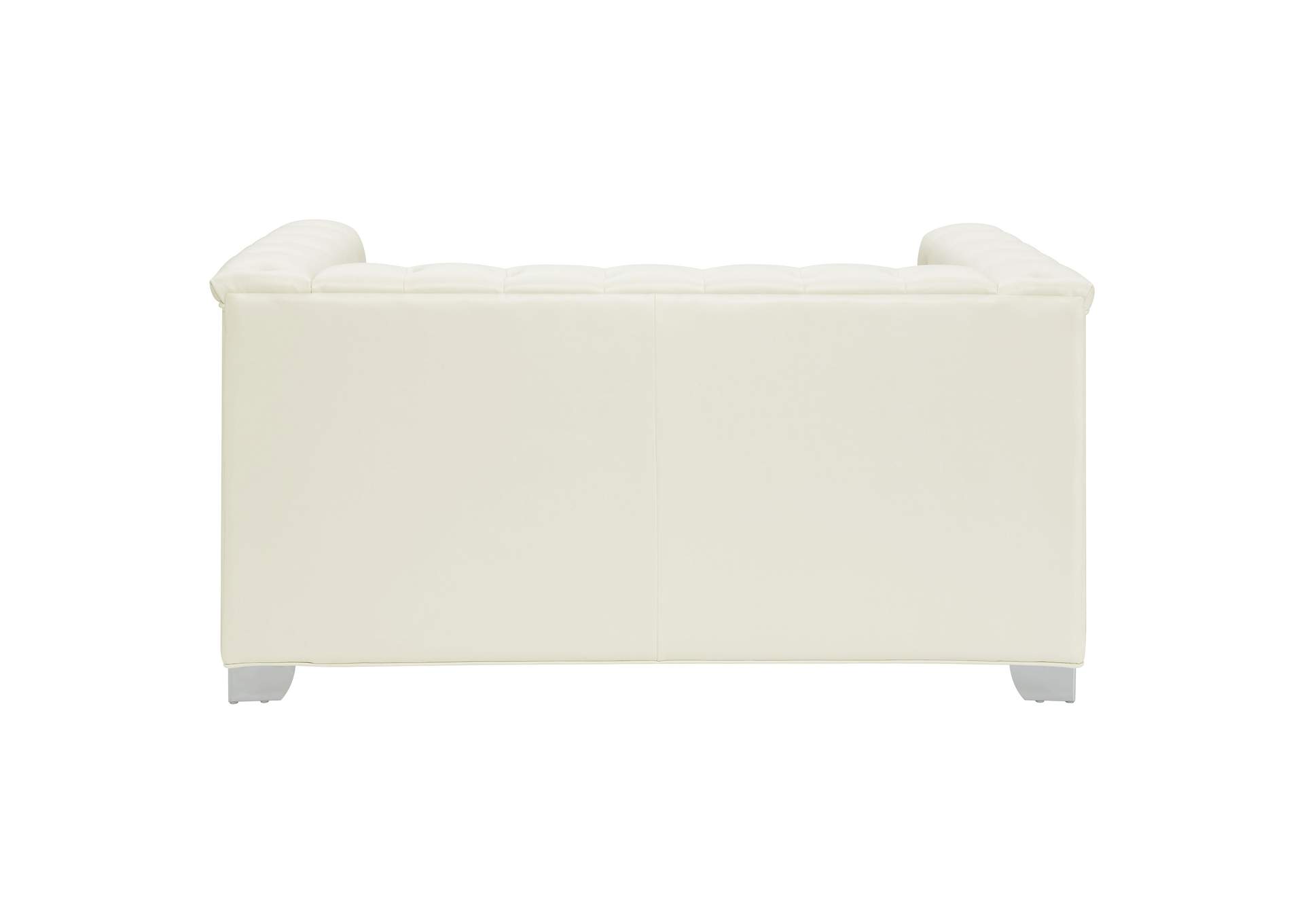 Chaviano Tufted Upholstered Loveseat Pearl White,Coaster Furniture