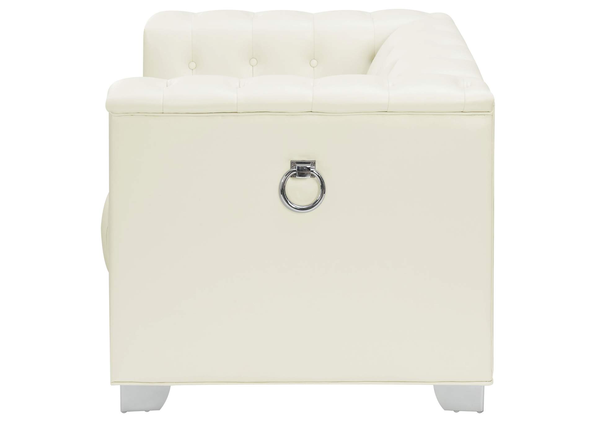 Chaviano Tufted Upholstered Chair Pearl White,Coaster Furniture
