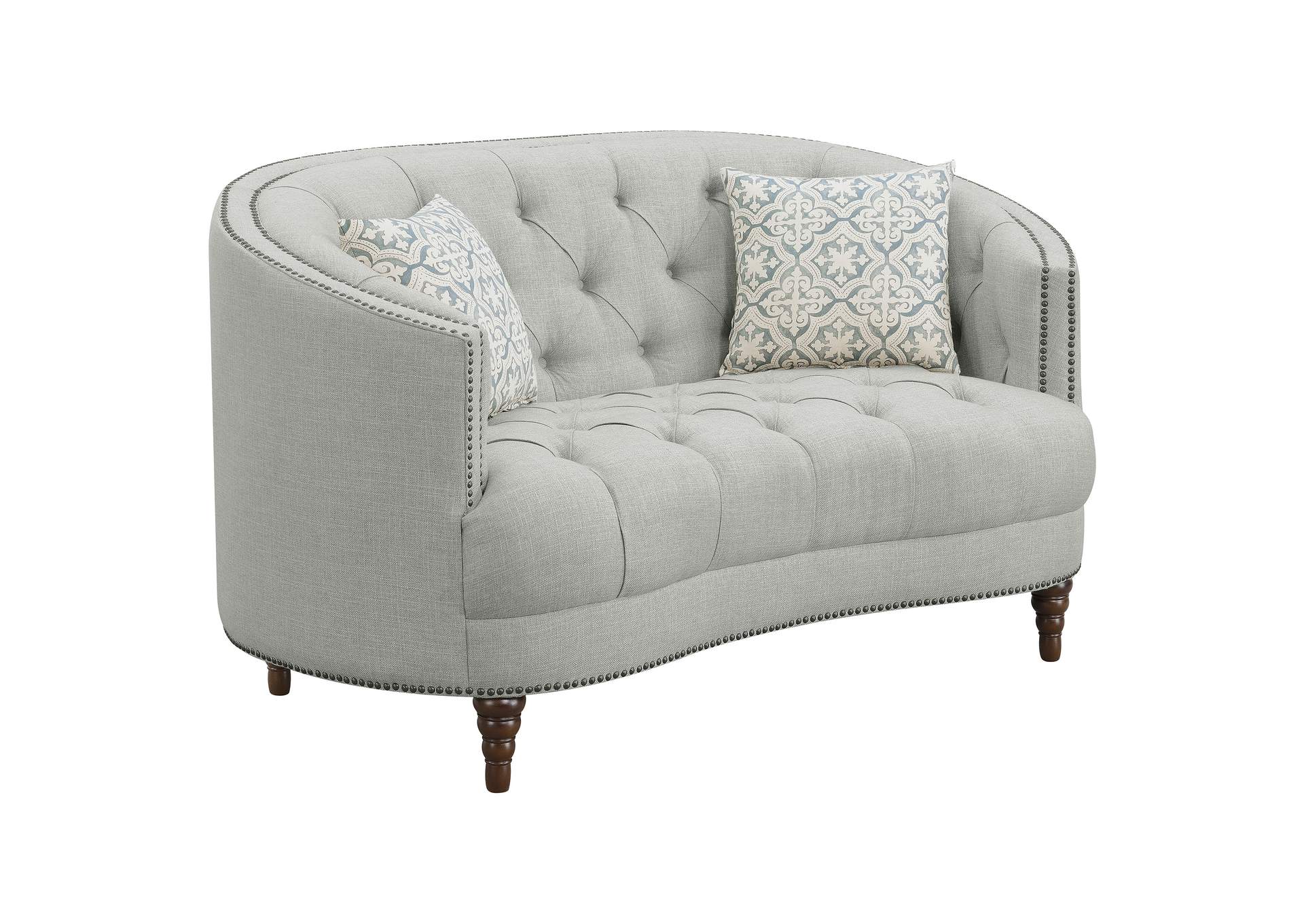 Avonlea Upholstered Tufted Living Room Set Grey,Coaster Furniture