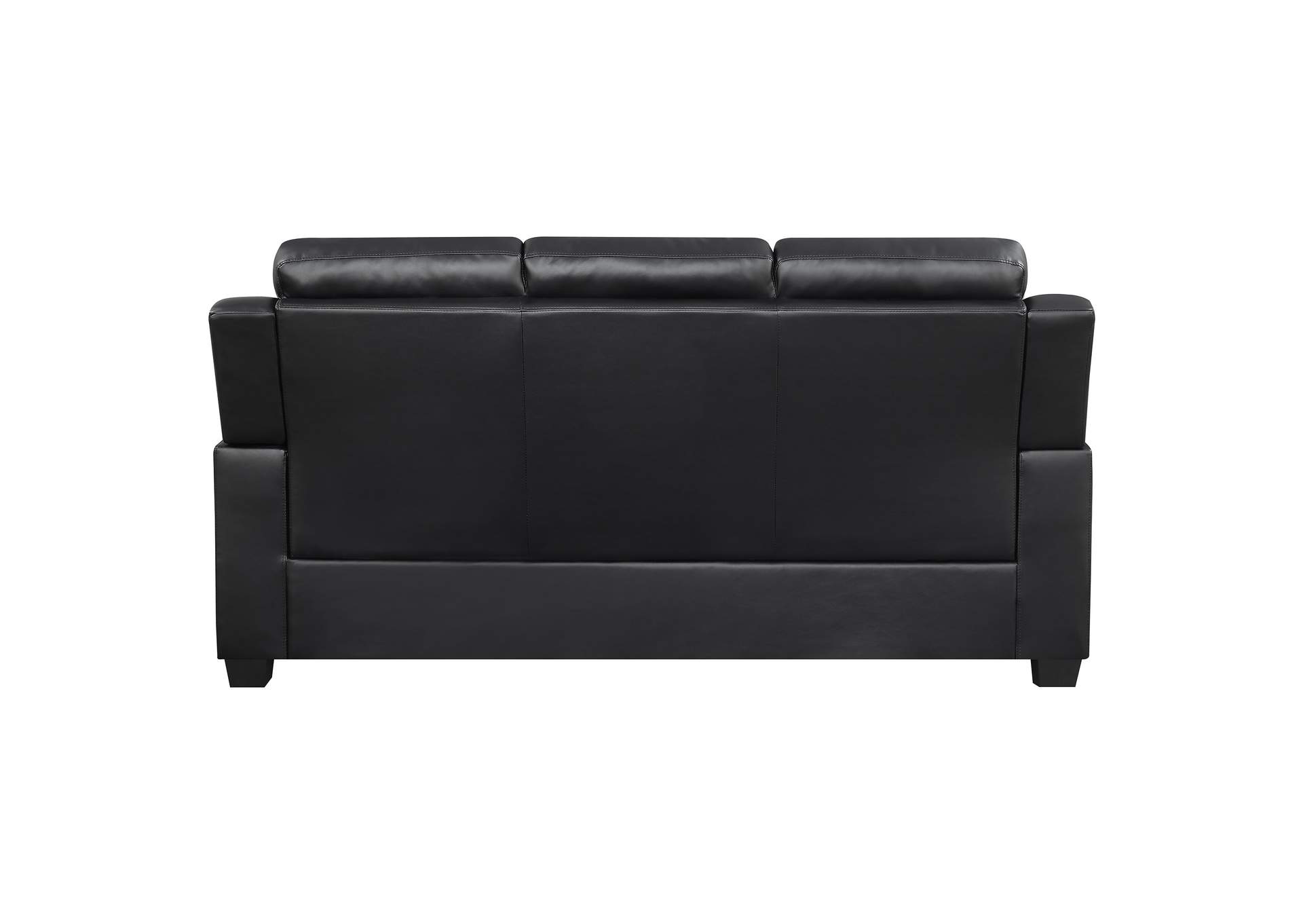 Finley Upholstered Pillow Top Arm Living Room Set Black,Coaster Furniture