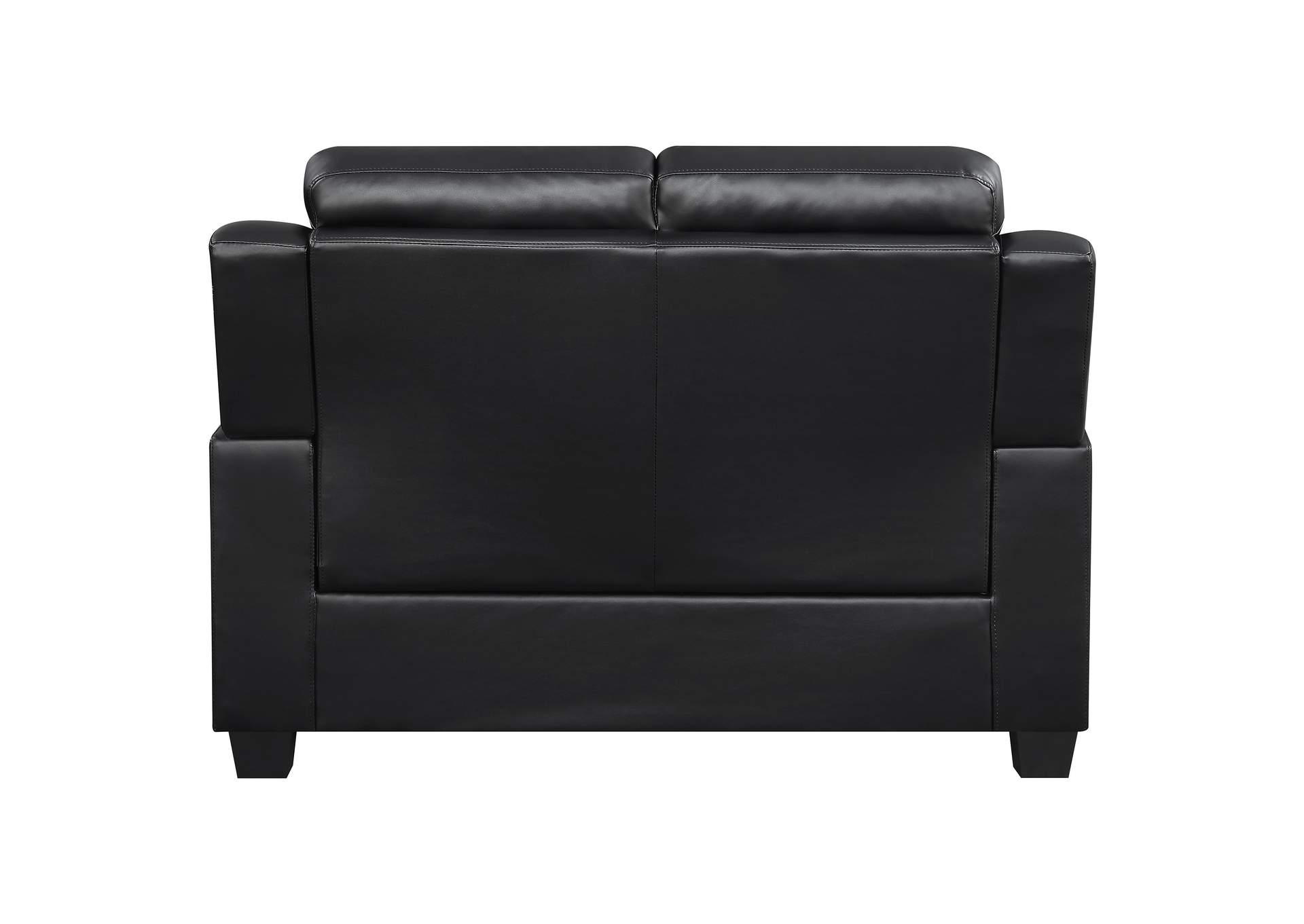 Finley Upholstered Pillow Top Arm Living Room Set Black,Coaster Furniture