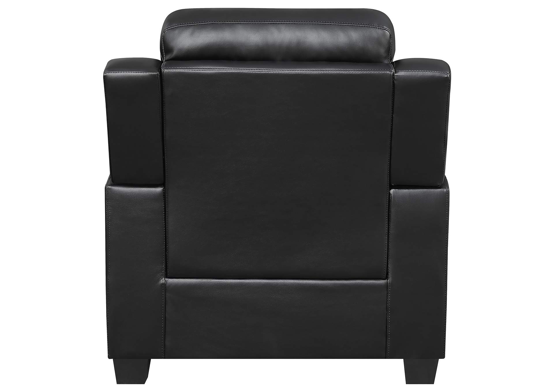 Finley Upholstered Pillow Top Arm Living Room Set Black,Coaster Furniture