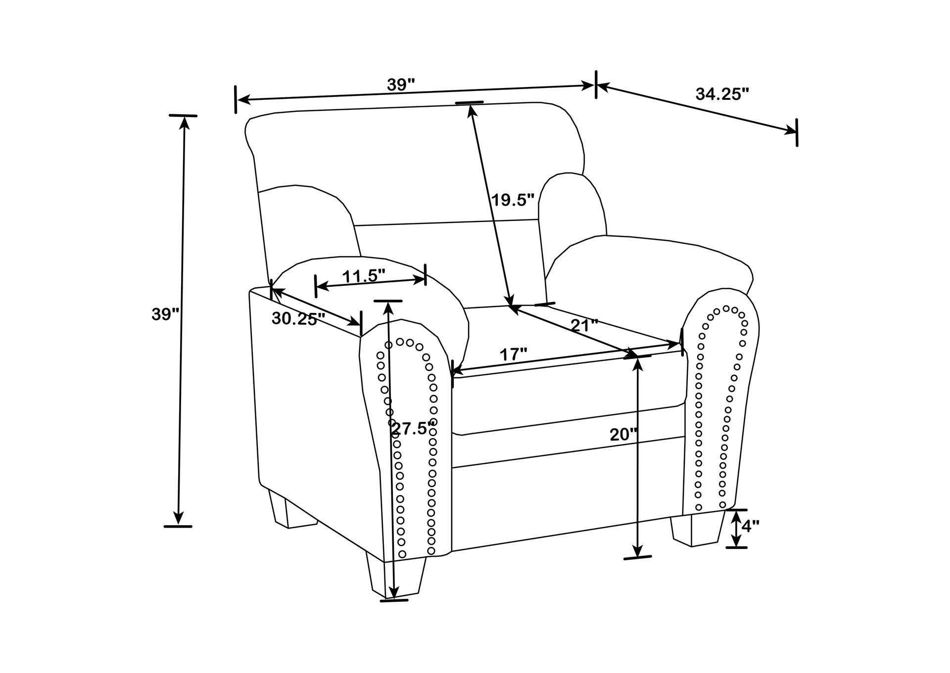 Clemintine Upholstered Pillow Top Arm Living Room Set,Coaster Furniture